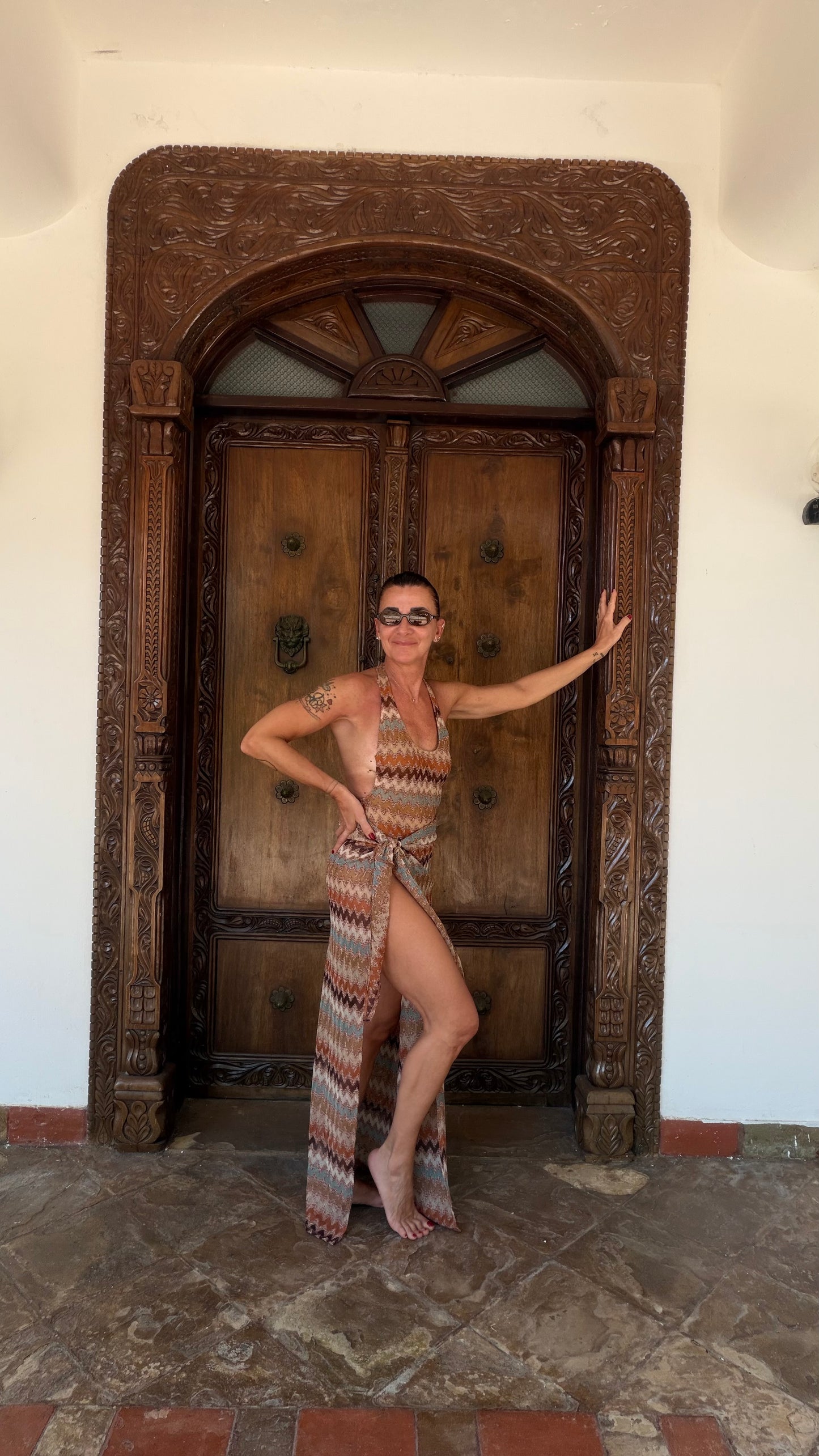 Gonna pareo simil missoni caramel Me Fui