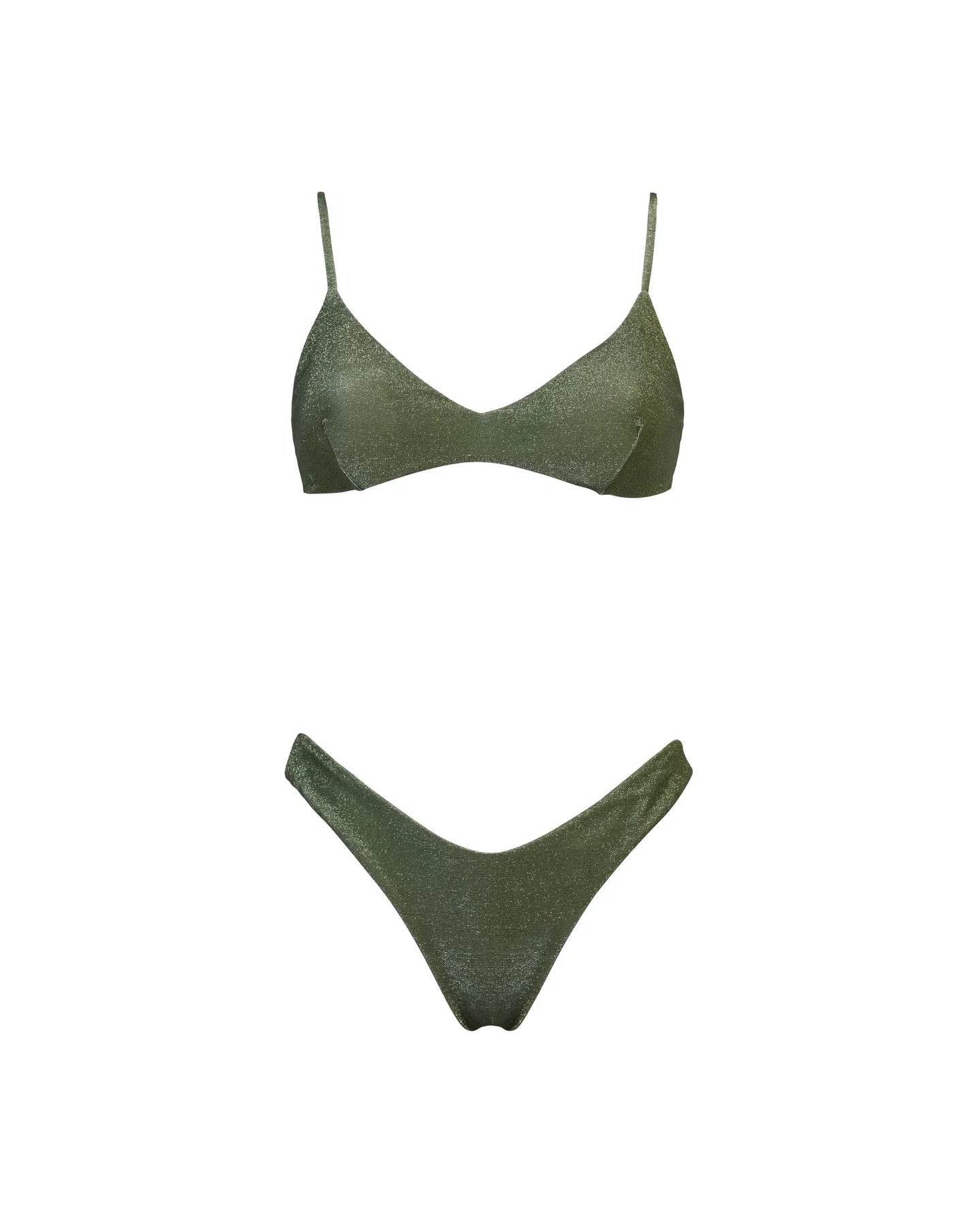Bikini bralette verde lurex Matinée