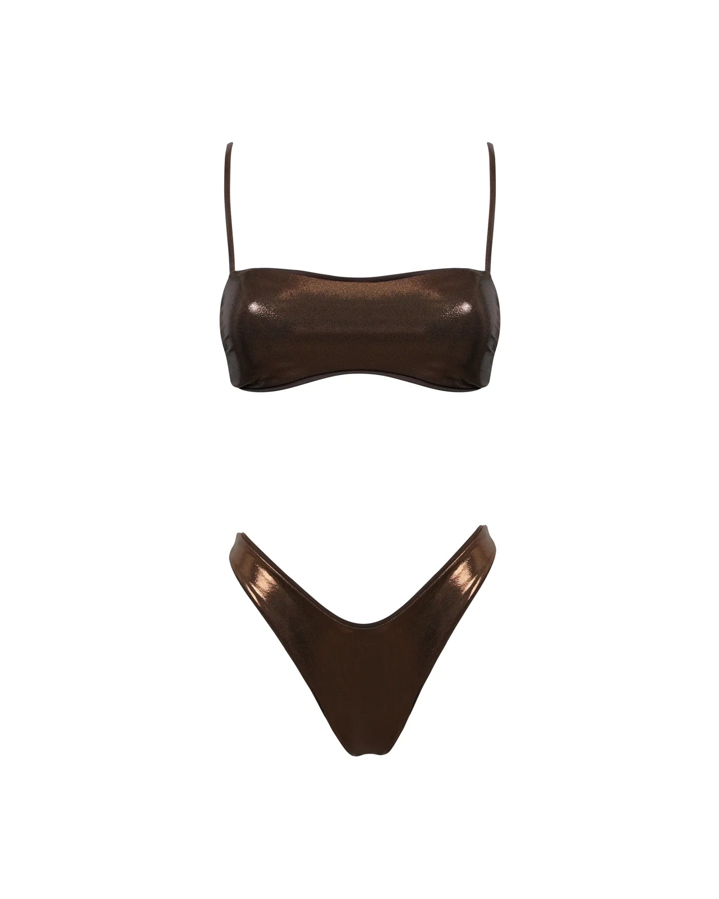 Bikini fascia bronzo laminato Matinée