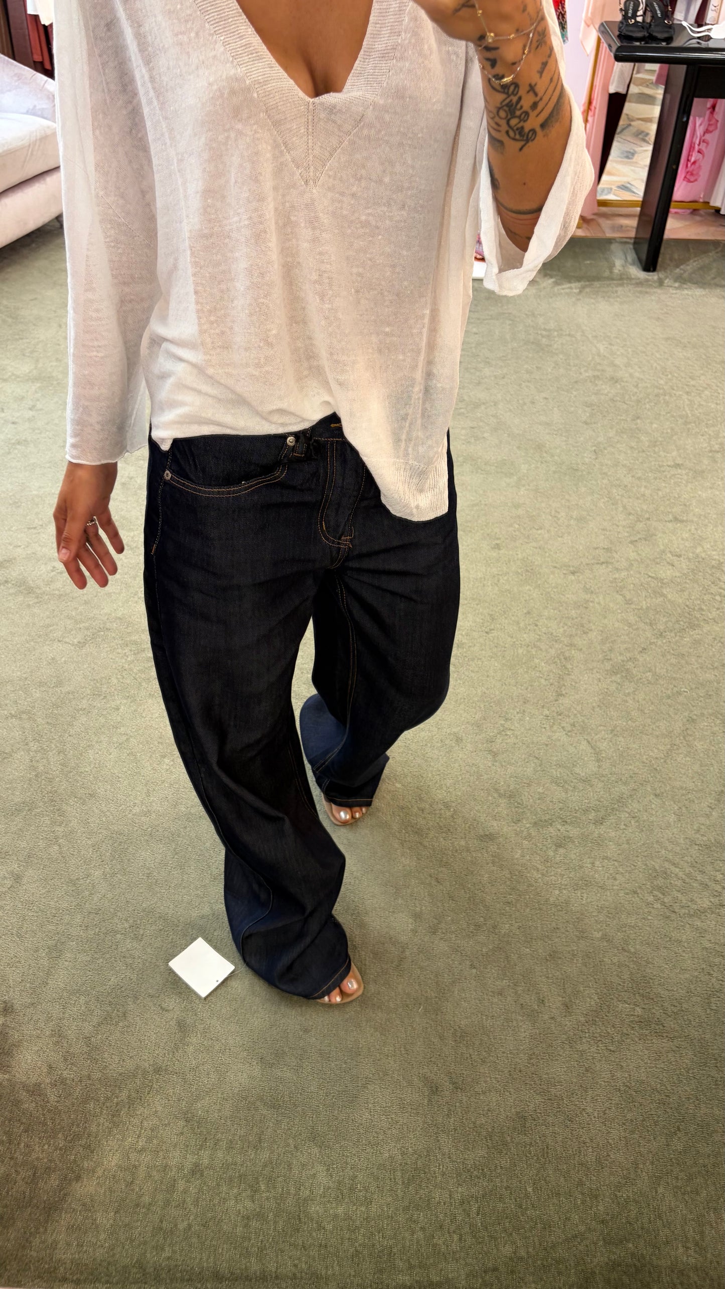 Jeans denim scuro tela leggera gl