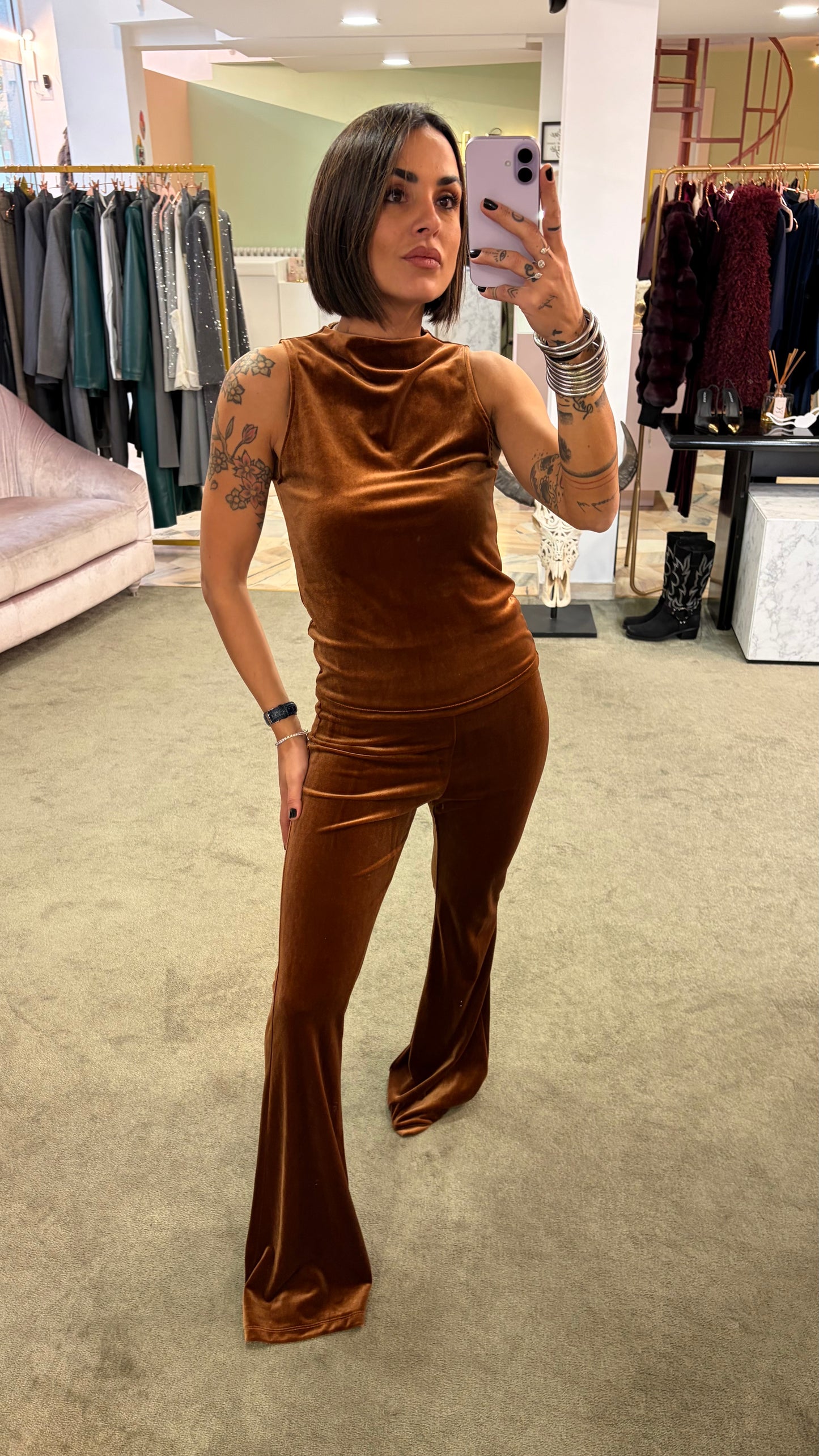 Canotta ruggine in velluto Don't@Me