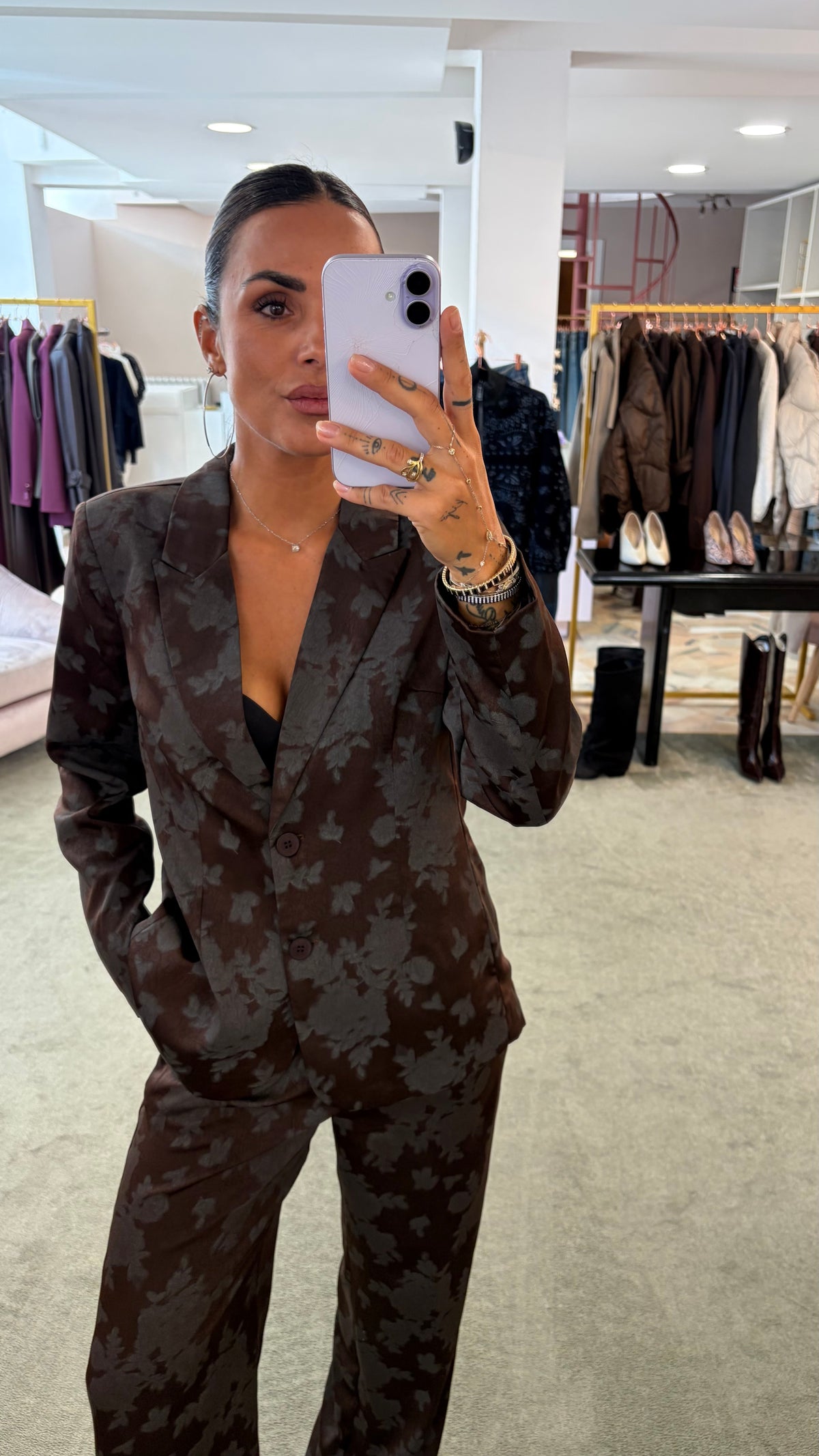 Blazer damascato marrone e grigia ay