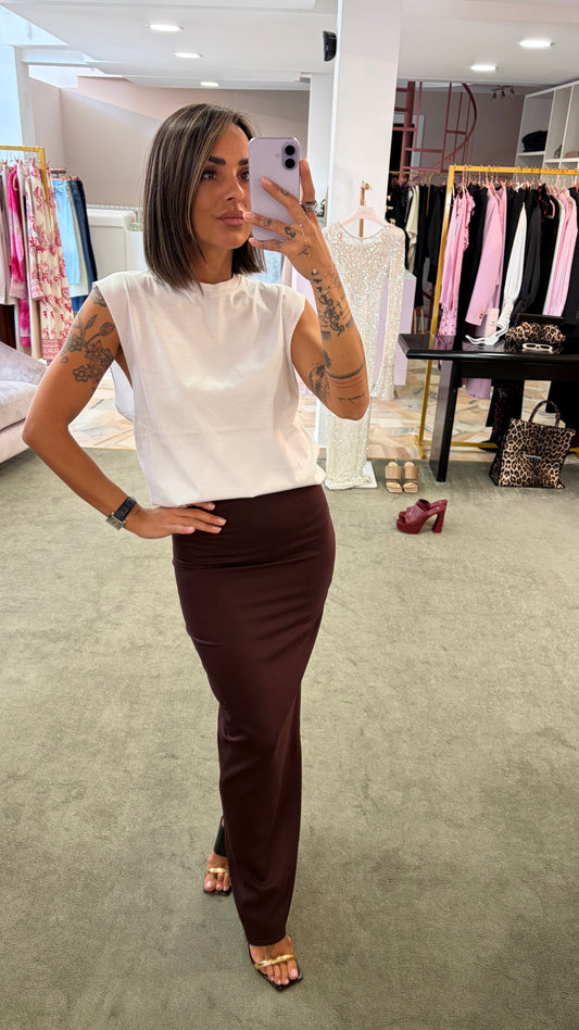 Canotta bianca over taglio vivo Marsem