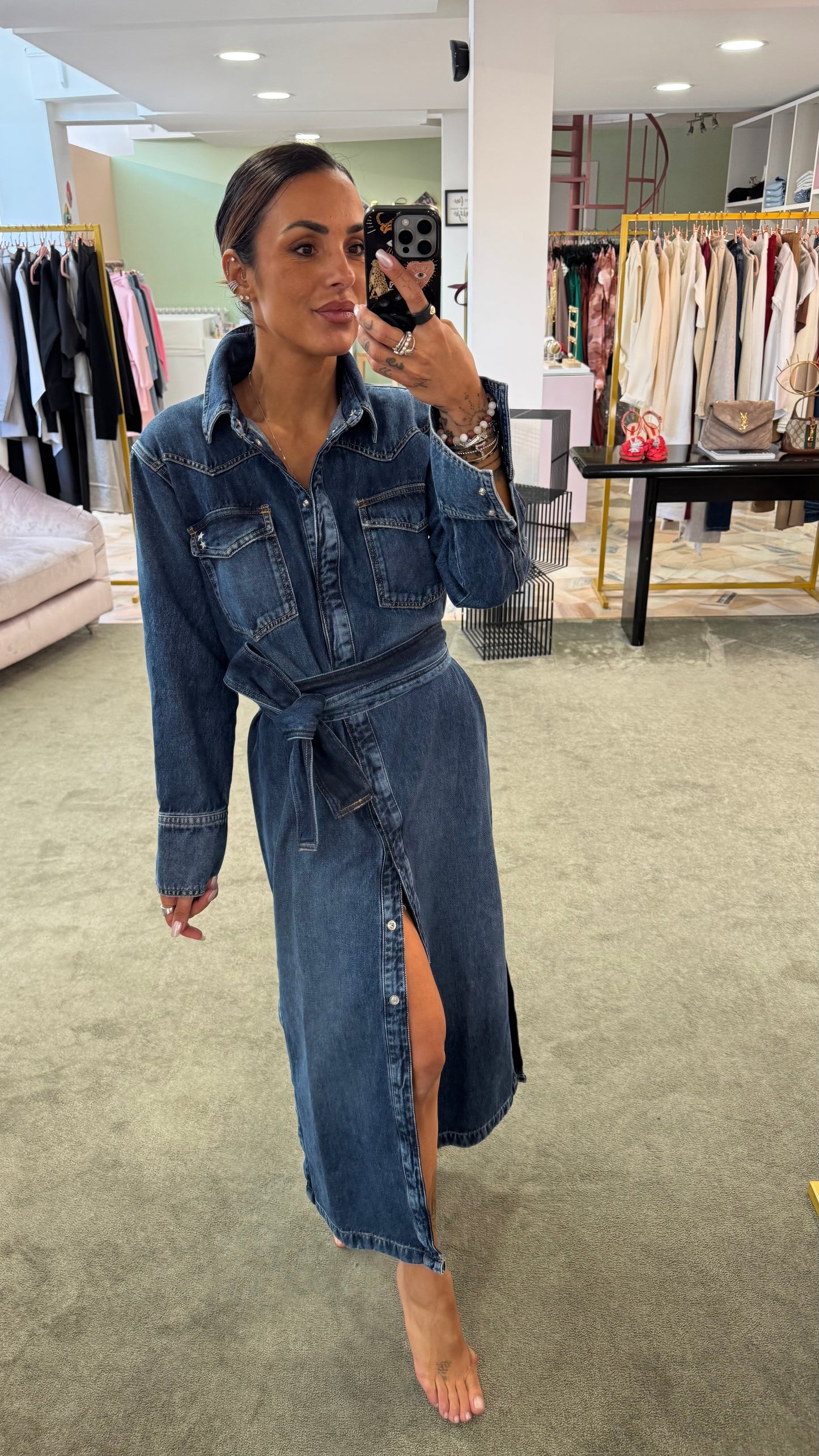 Abito con cintura in jeans Icon