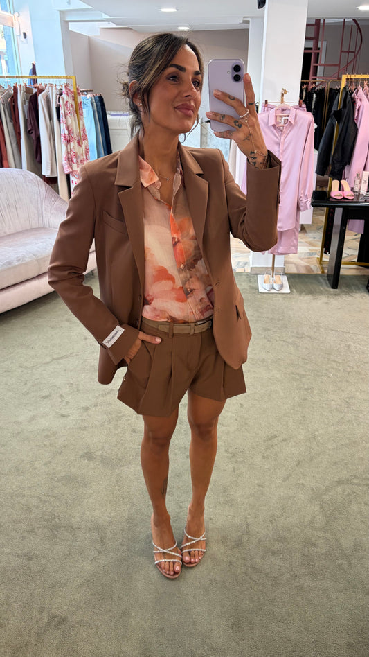 Blazer tabacco slim monopetto due bottoni Hinnominate