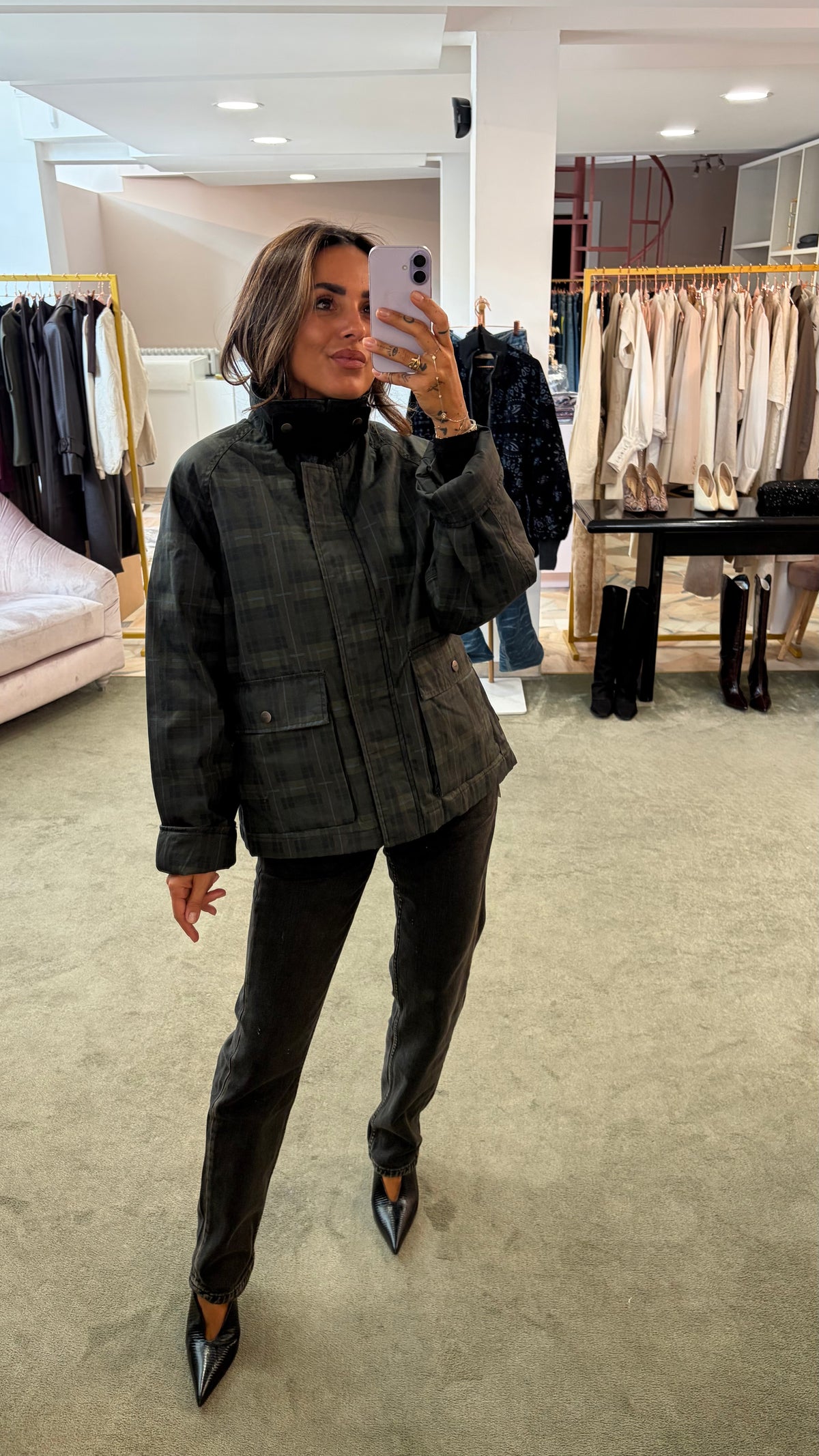 Trench corto cerato check jx