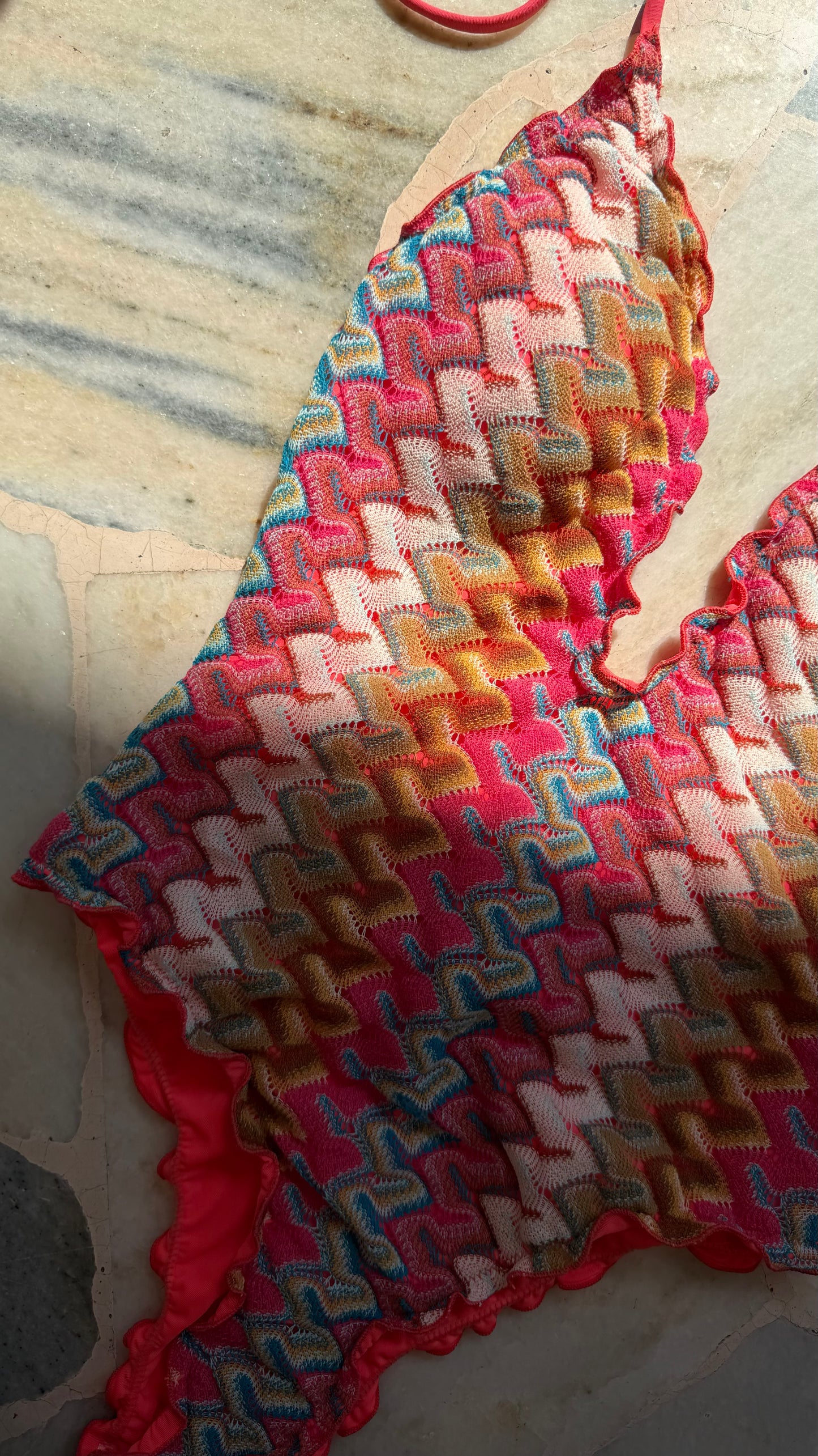 Costume intero corallo multicolor missoni vibes Cotazur