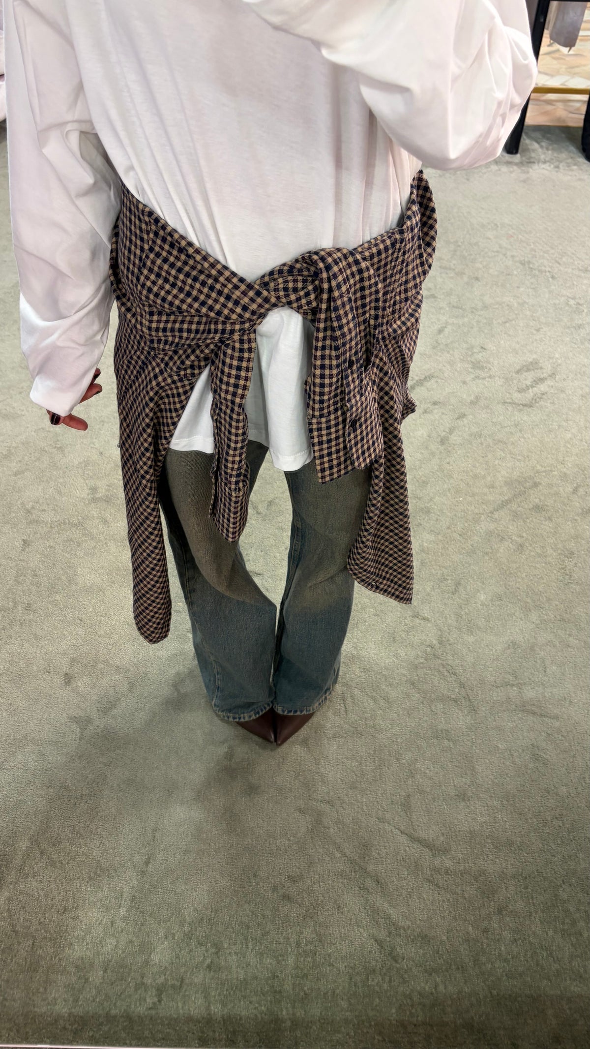 Camicia a quadri marrone jx