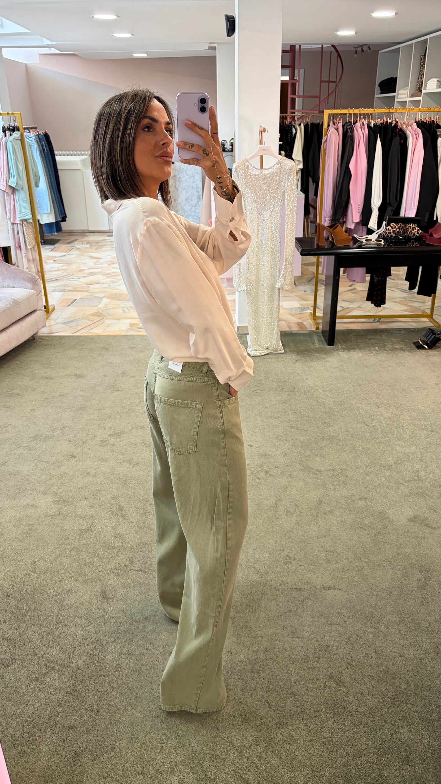 Jeans bea verde militare Icon