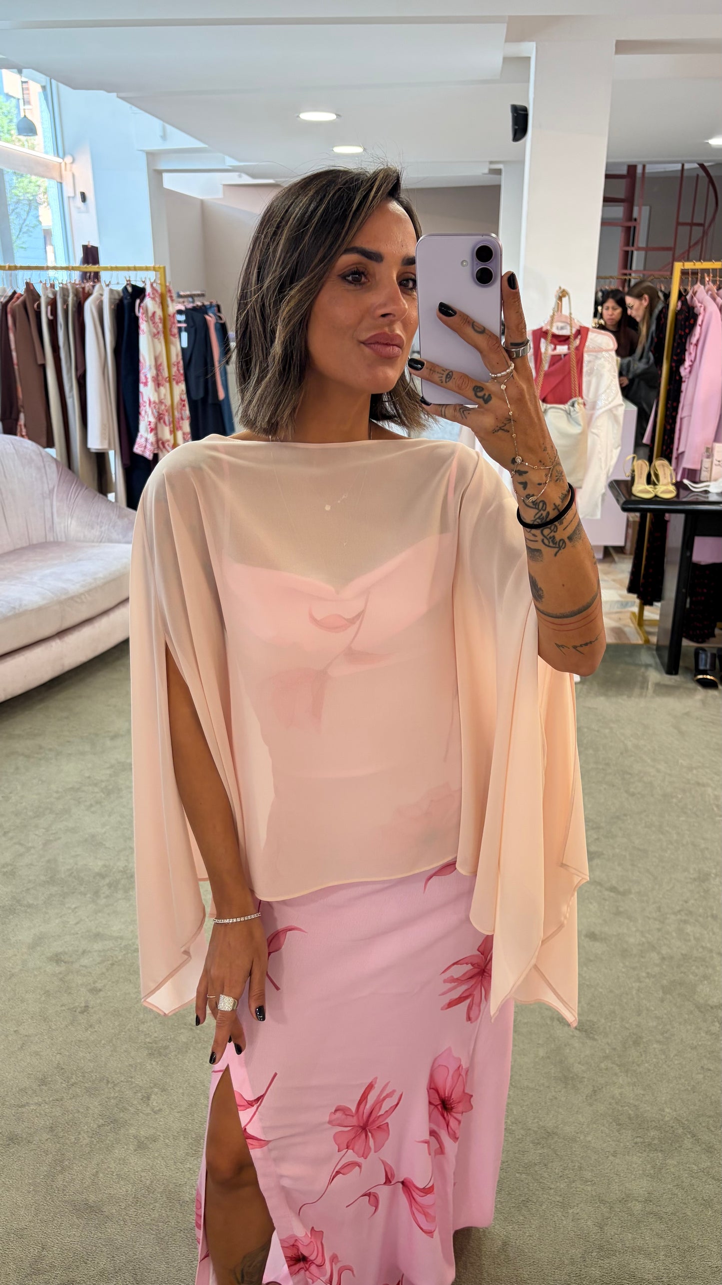 Cappa coprispalle rosa fr
