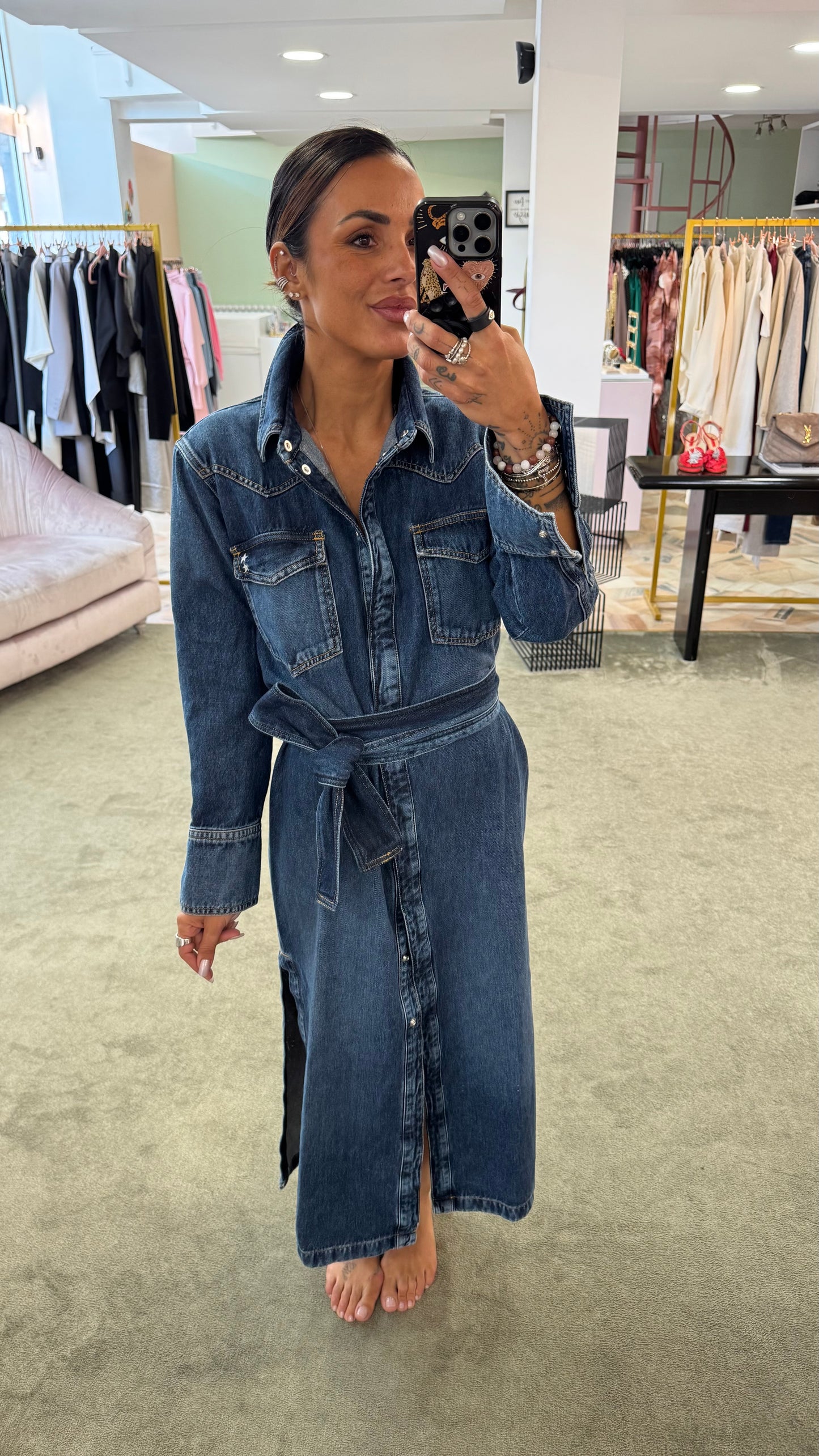 Abito con cintura in jeans Icon