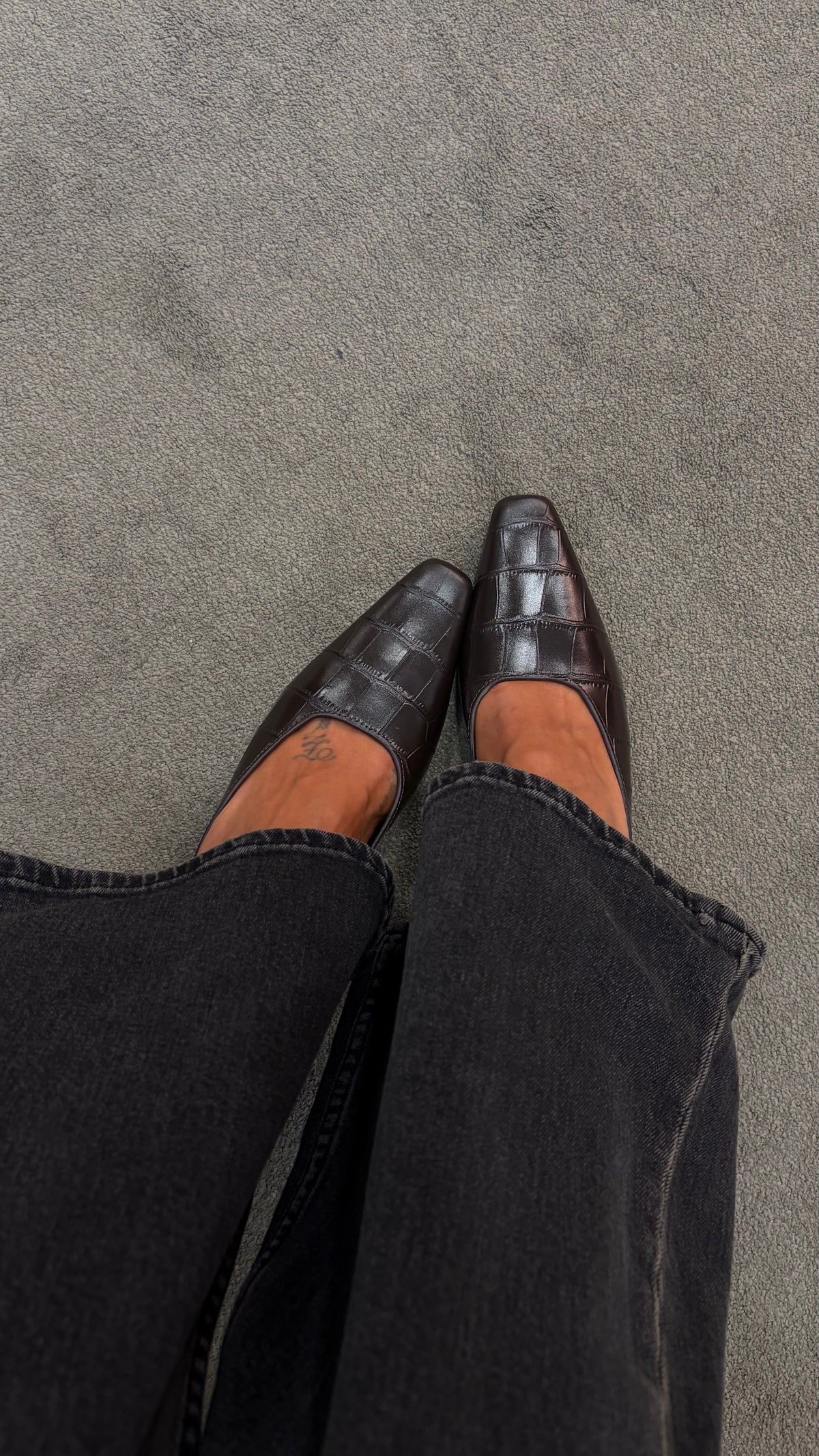 Mules marrore in pelle crocco sl