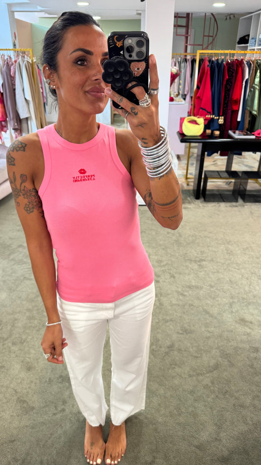 Canotta rosa perfectly imperfect jx