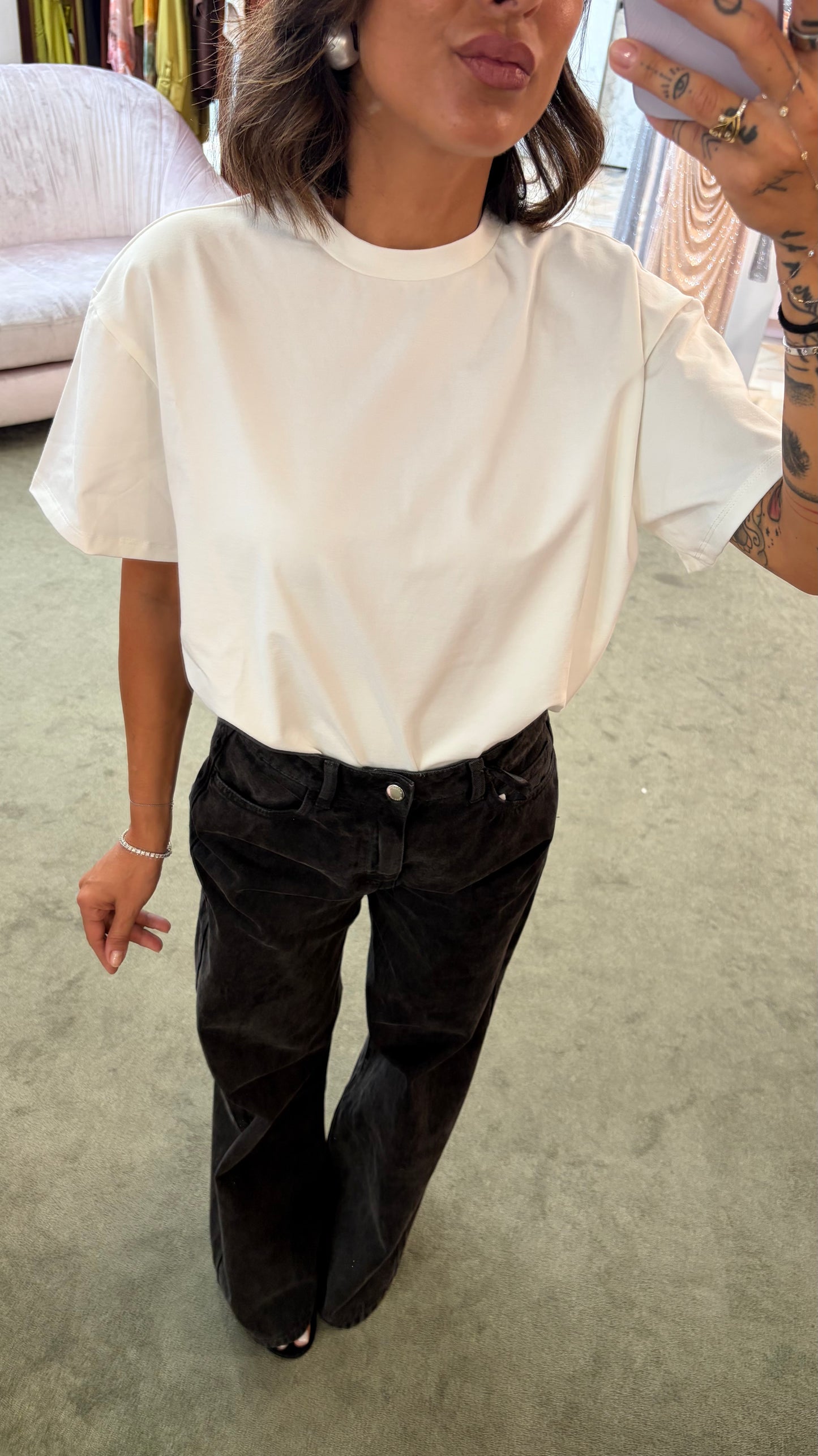 T-shirt over dallas bianca aw