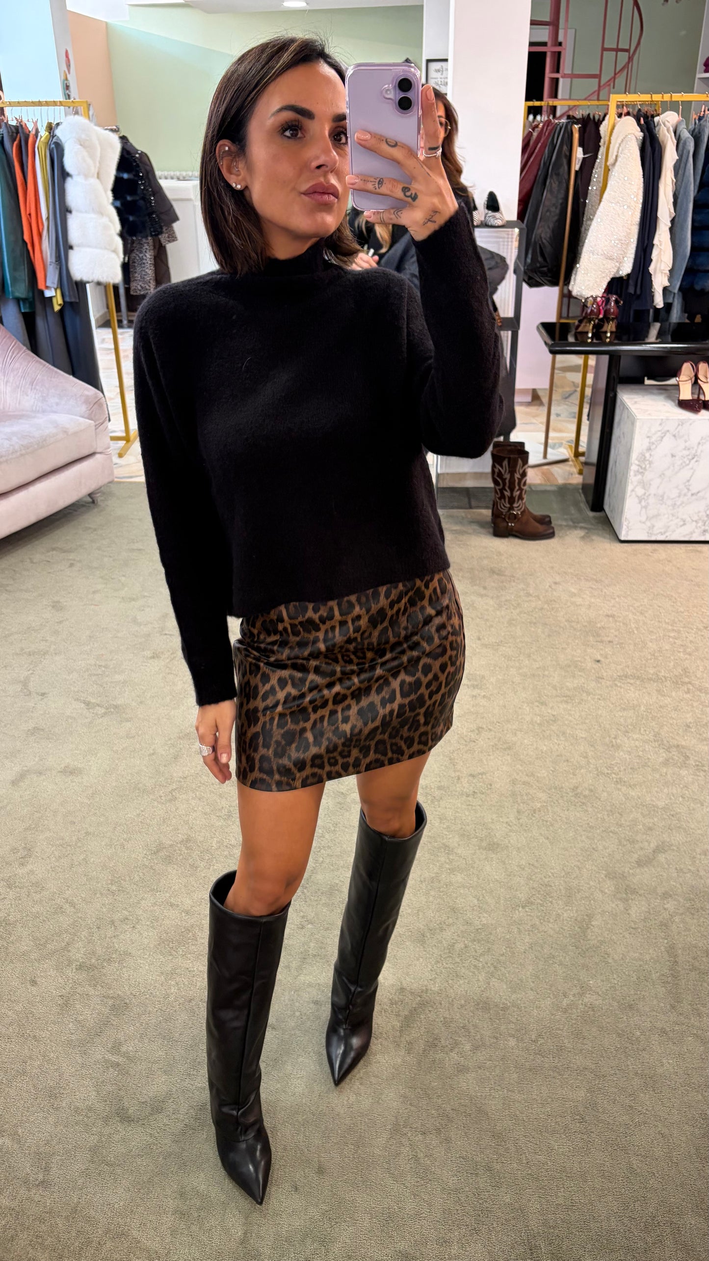 Minigonna leopardata gl