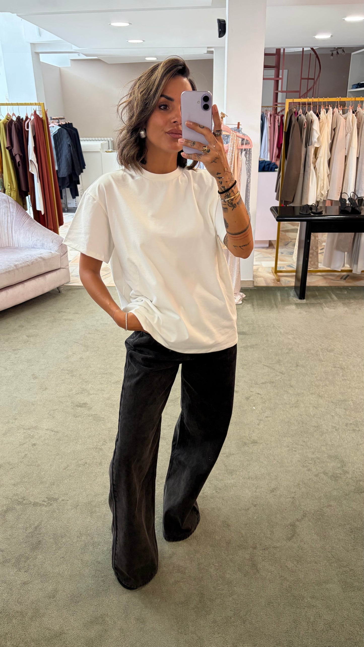 T-shirt over dallas bianca aw