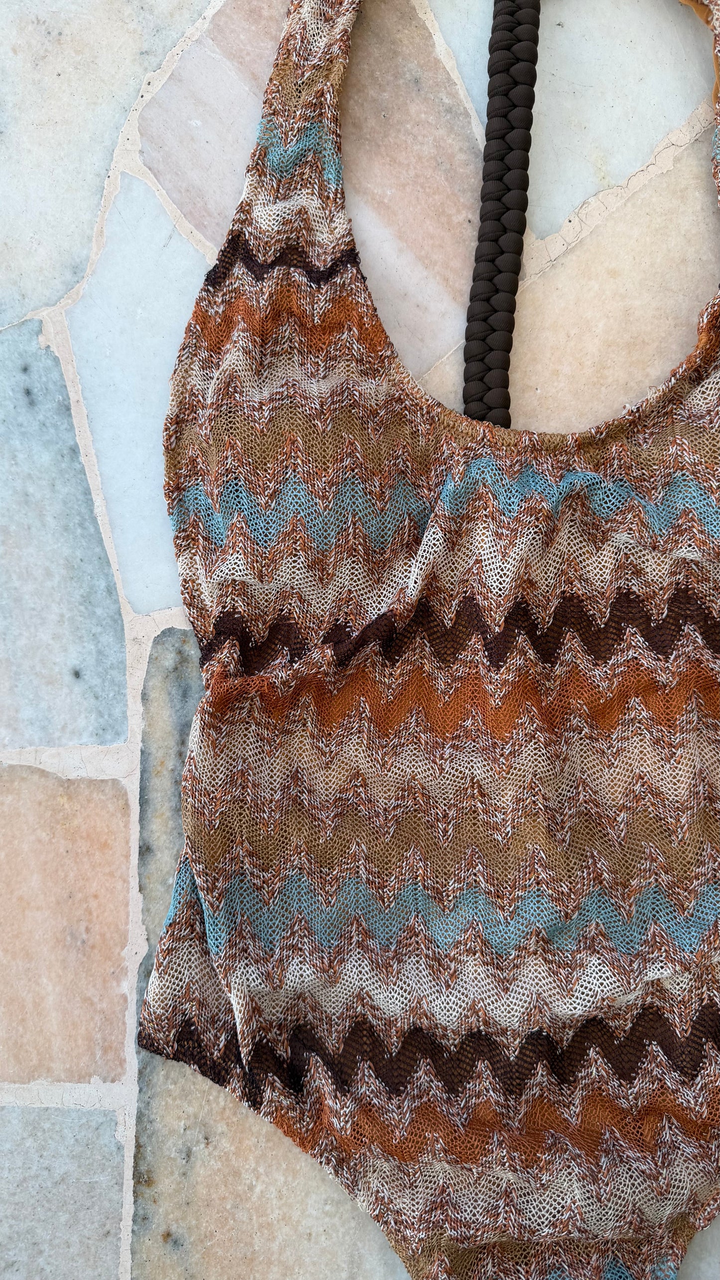 Costume intero simil missoni caramel Me Fui