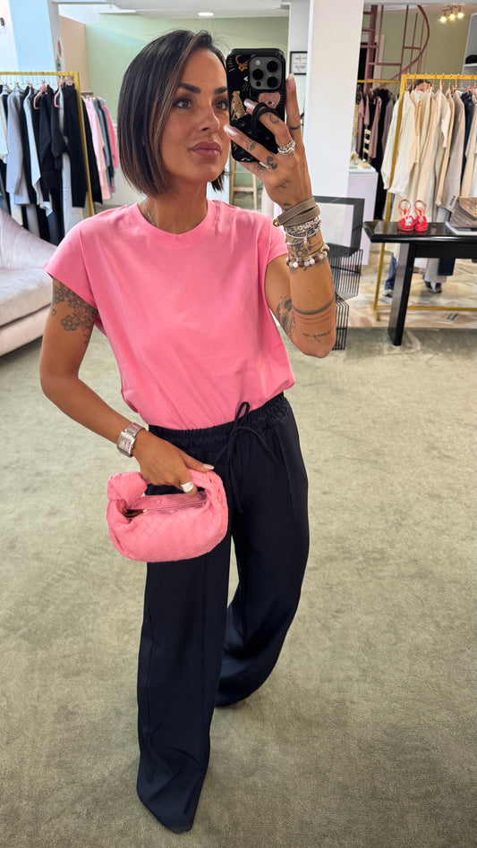 Pantaloni blu notte con coulisse ep