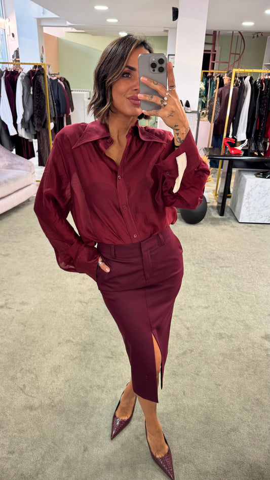 Camicia ginny MAR DE MARGARITAS bordeaux