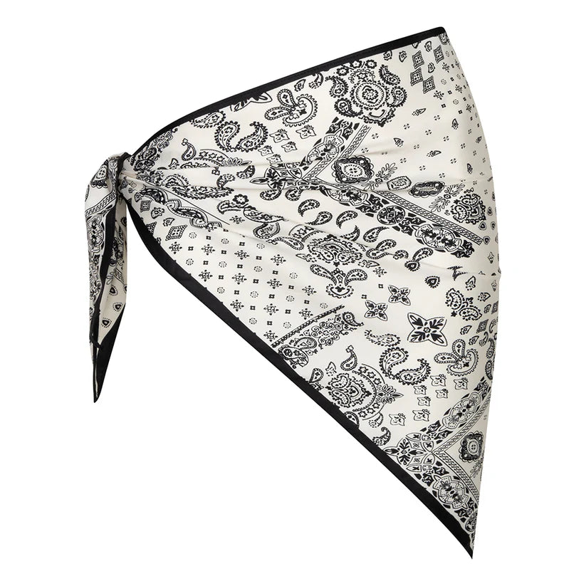 Foulard bianco e nero bandana