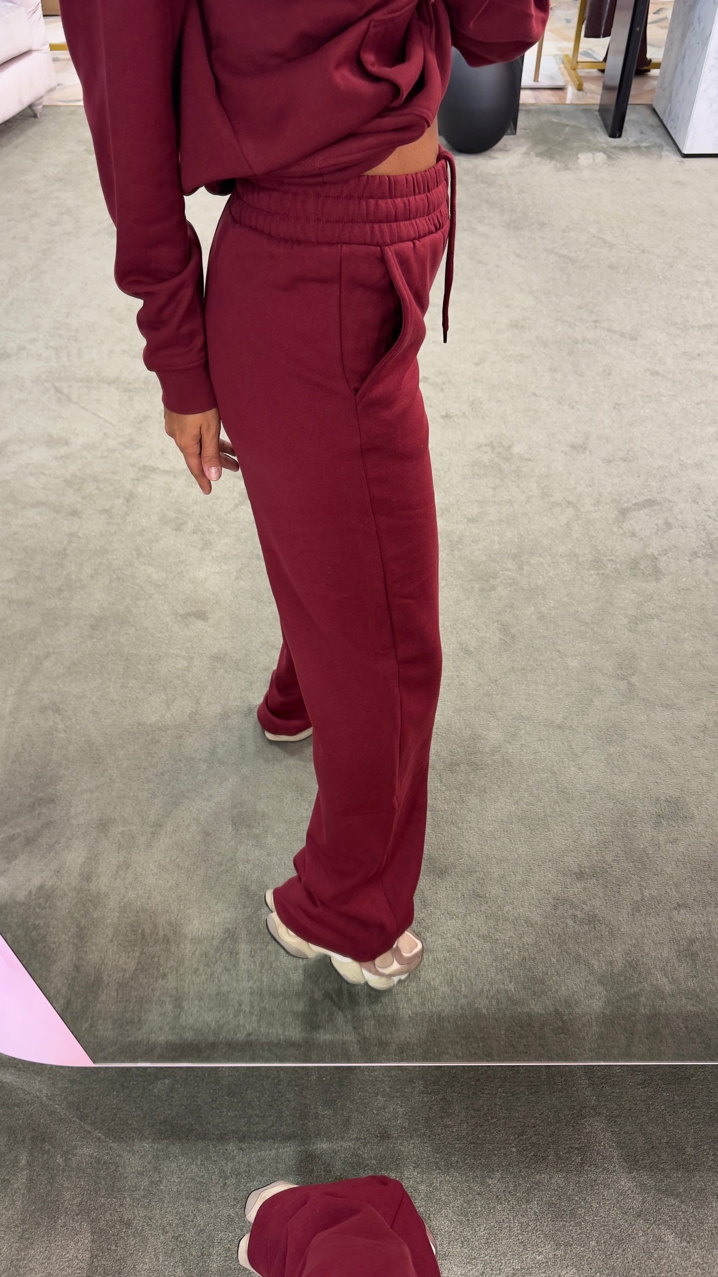 Joggers bordeaux con elastico jx