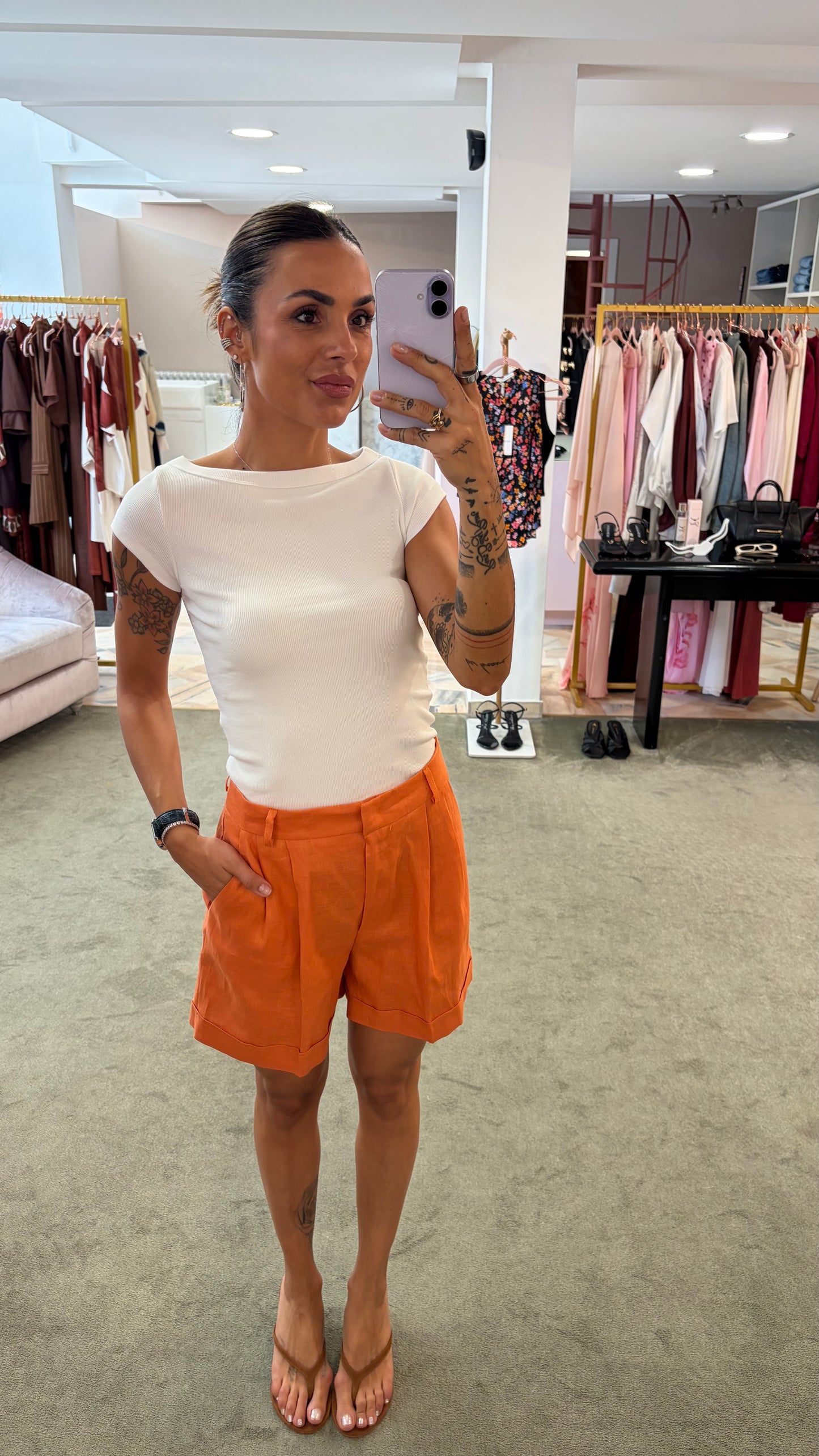 T-shirt fifi bianca a costine jx