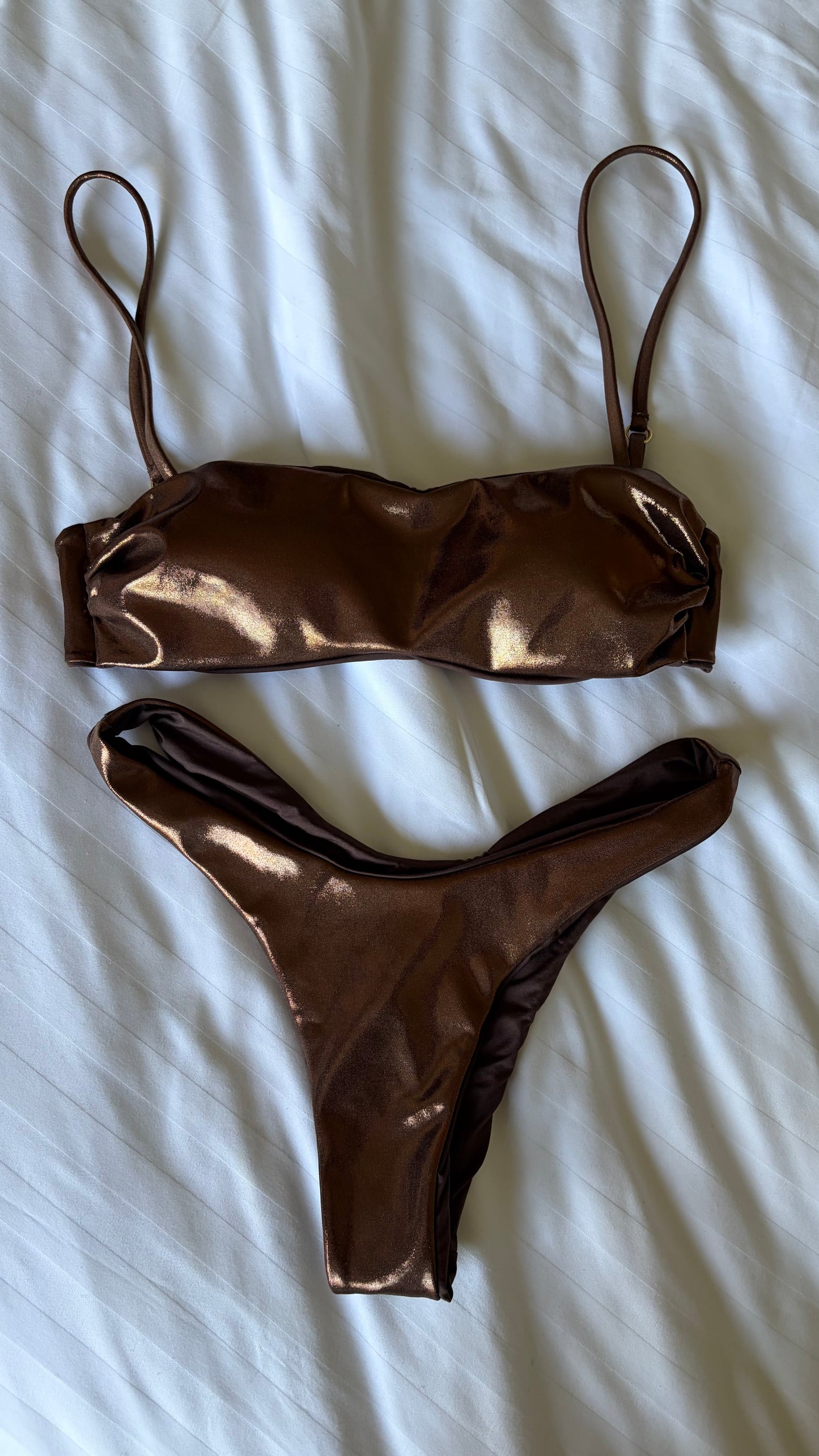 Bikini fascia bronzo laminato Matinée
