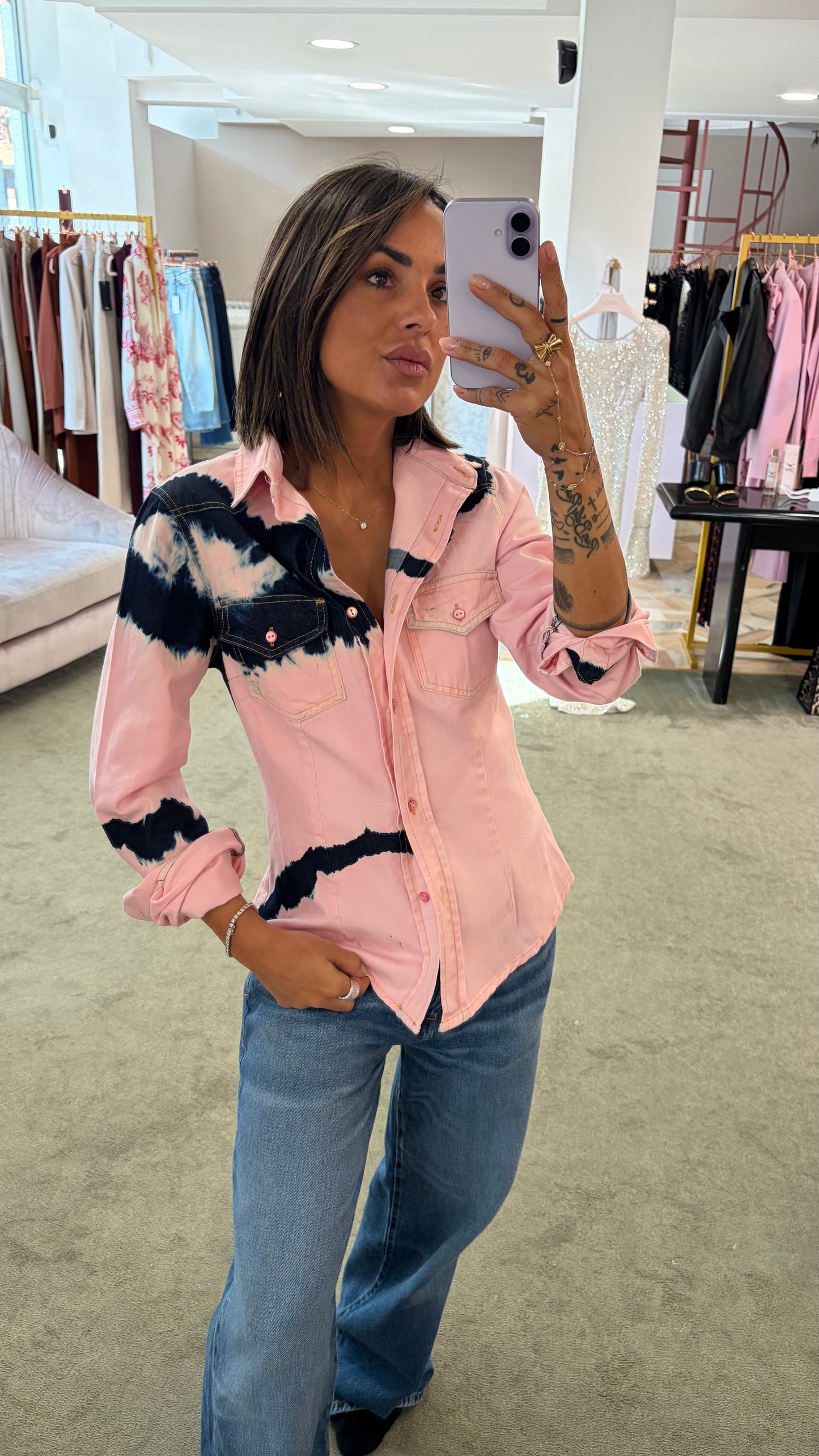 Camicia rosa tie-dye Don't@Me
