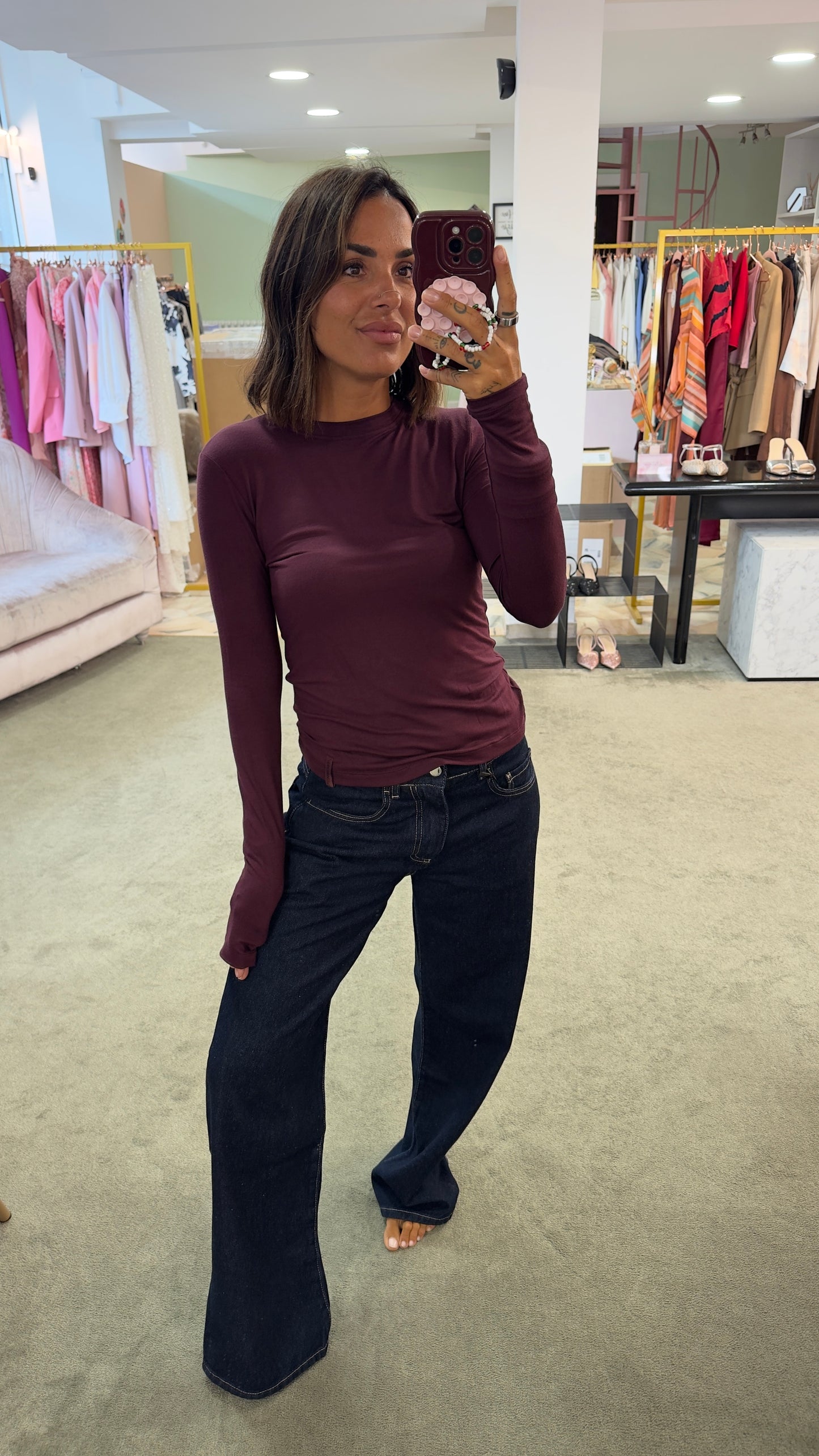 Maglia manica lunga bordeaux Hinnominate