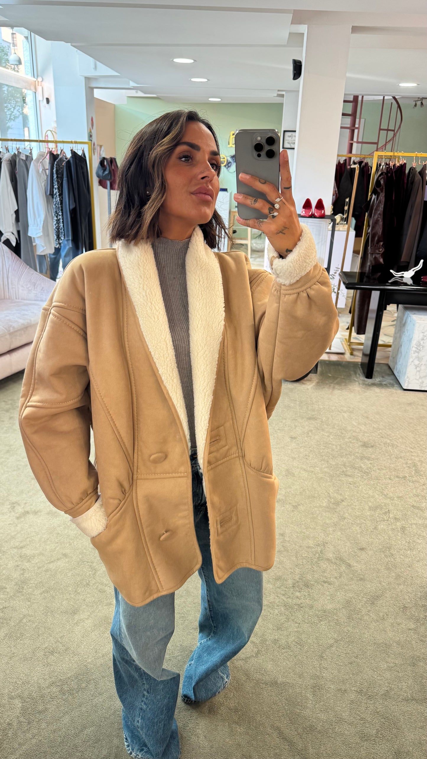 Montone eco beige nude Nine Minutes