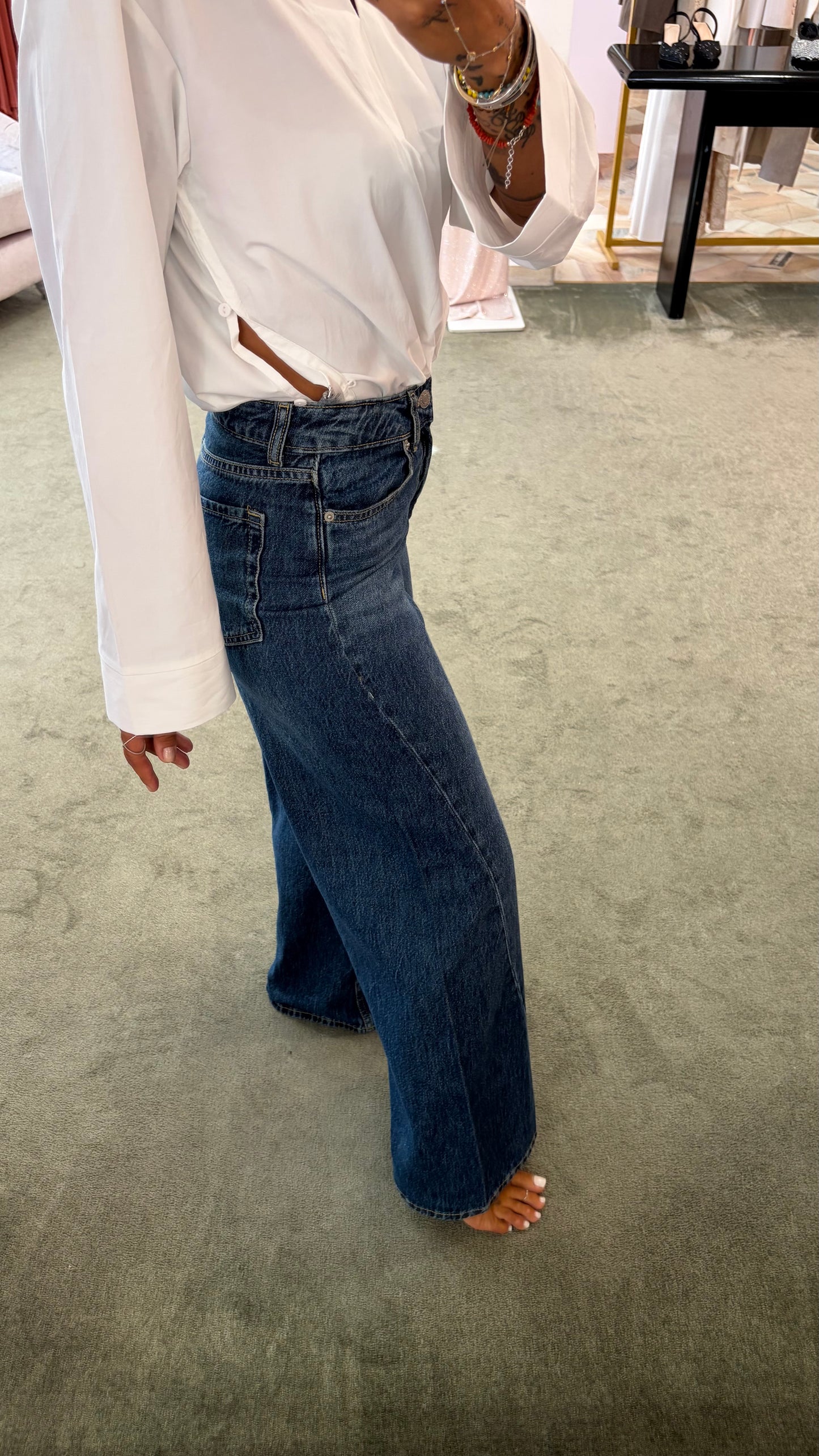 Jeans palma wide leg blue denim jx