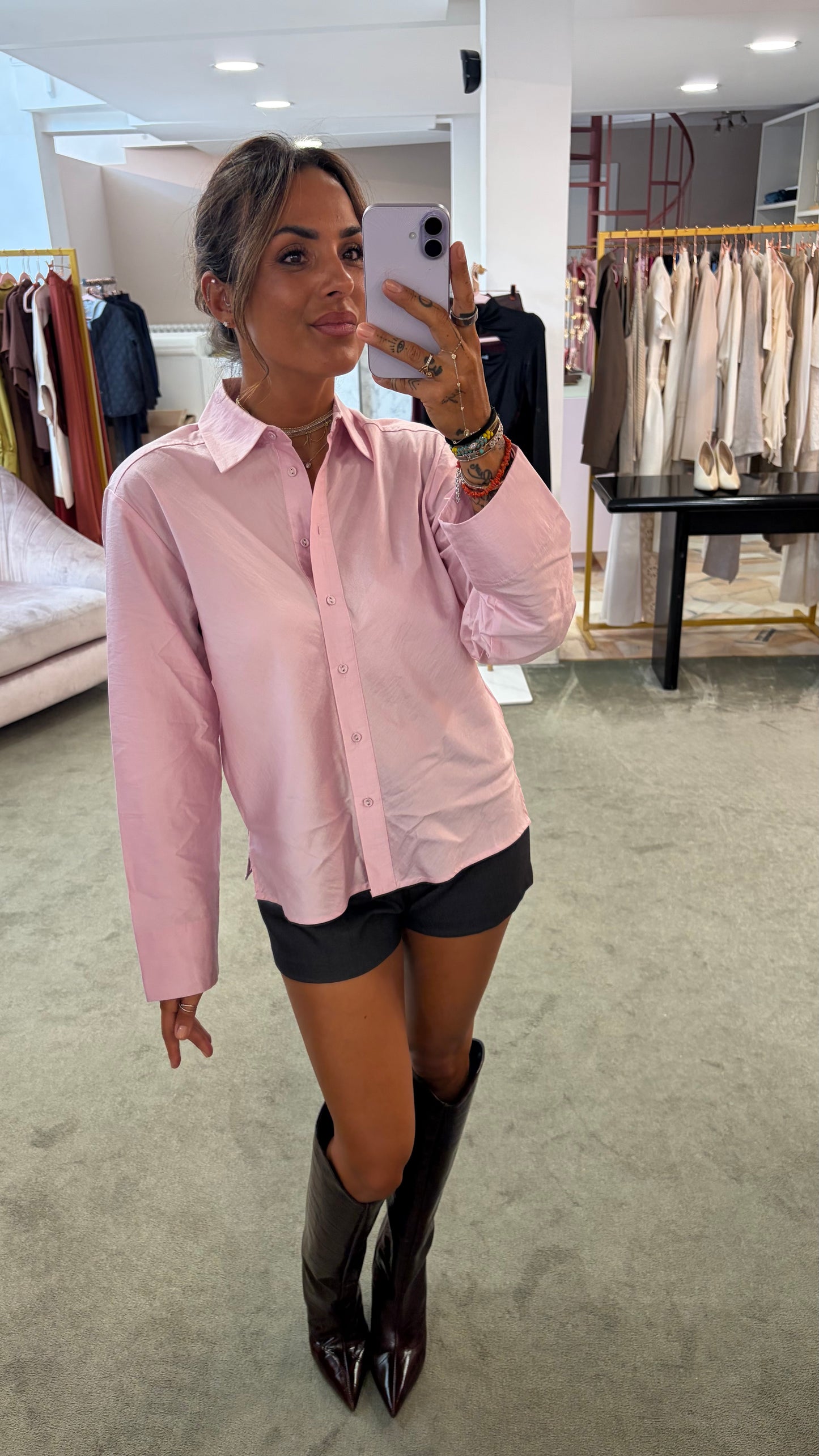 Camicia connie rosa regular sl