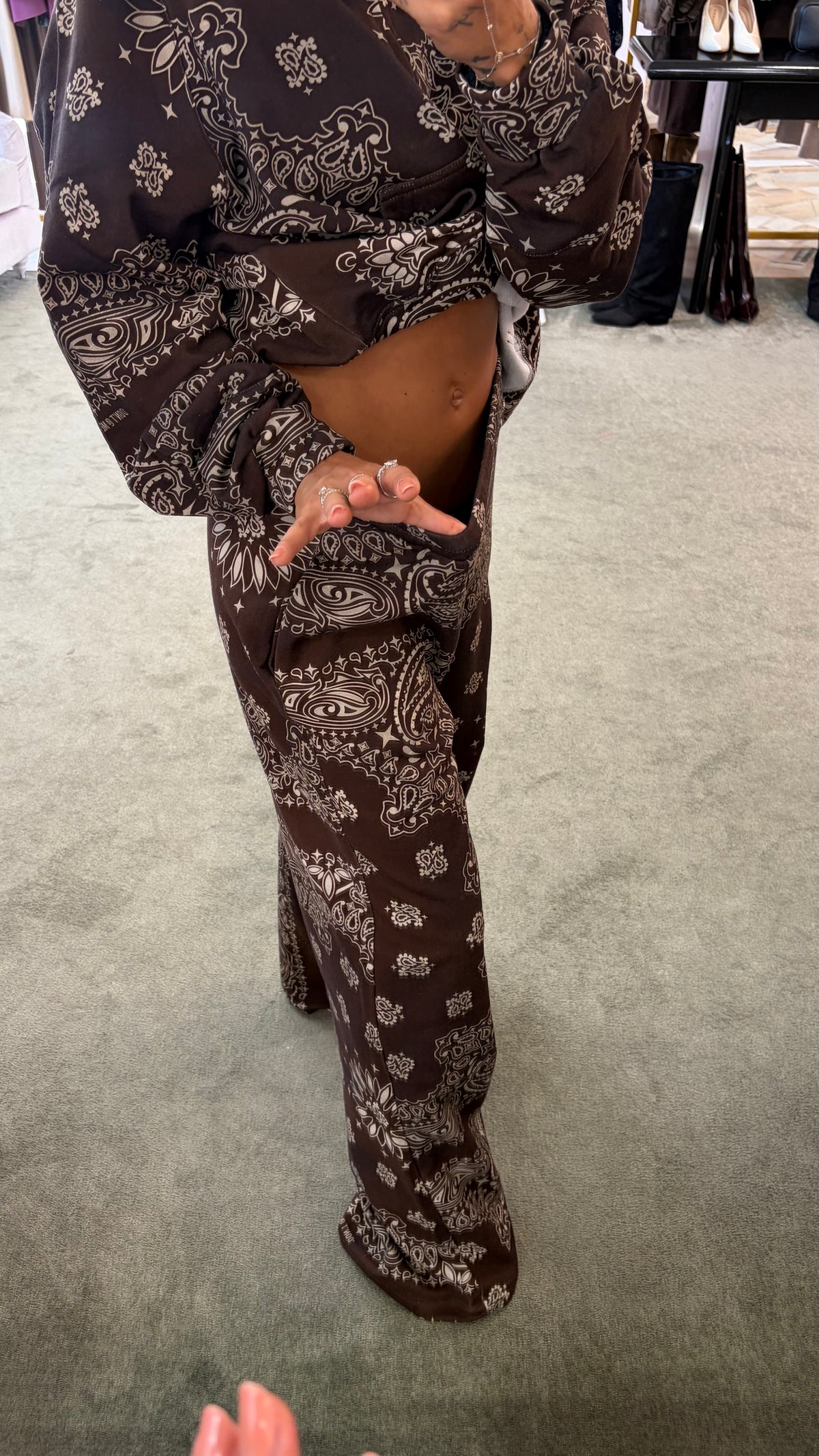 Pantaloni tuta bandana marrone Don't@Me
