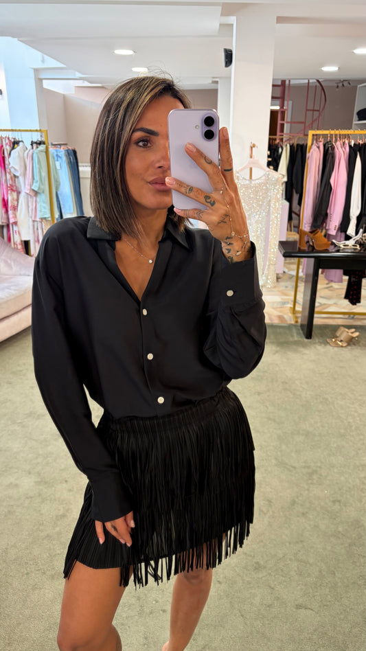 Camicia nera scollo a v glp