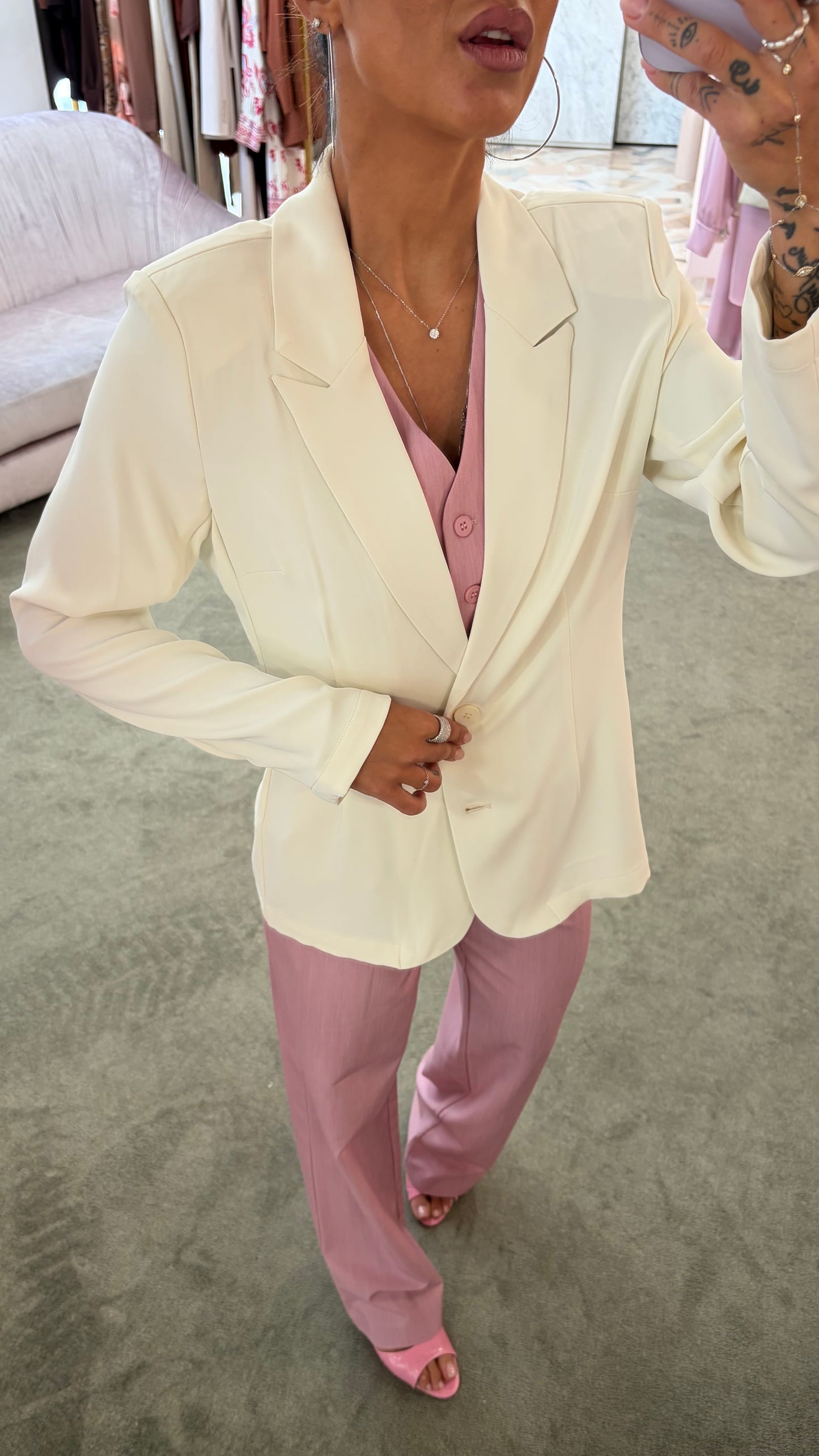 Blazer panna destrutturato leggero ay