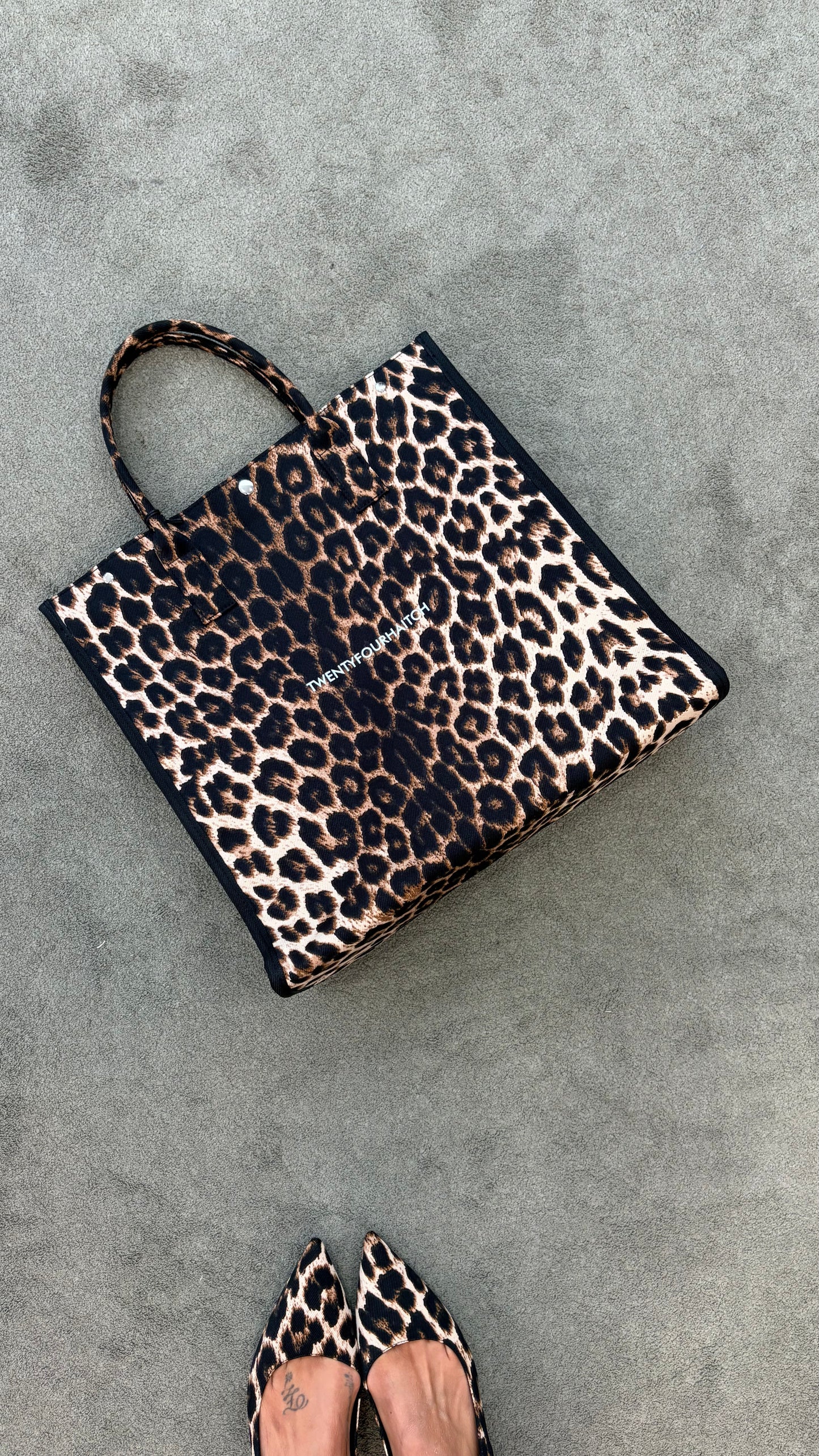 Tote bag leopardata tw