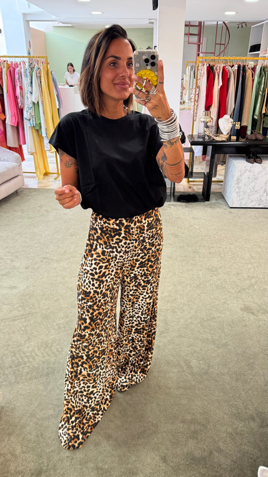 Pantaloni leopardato  wide leg gl