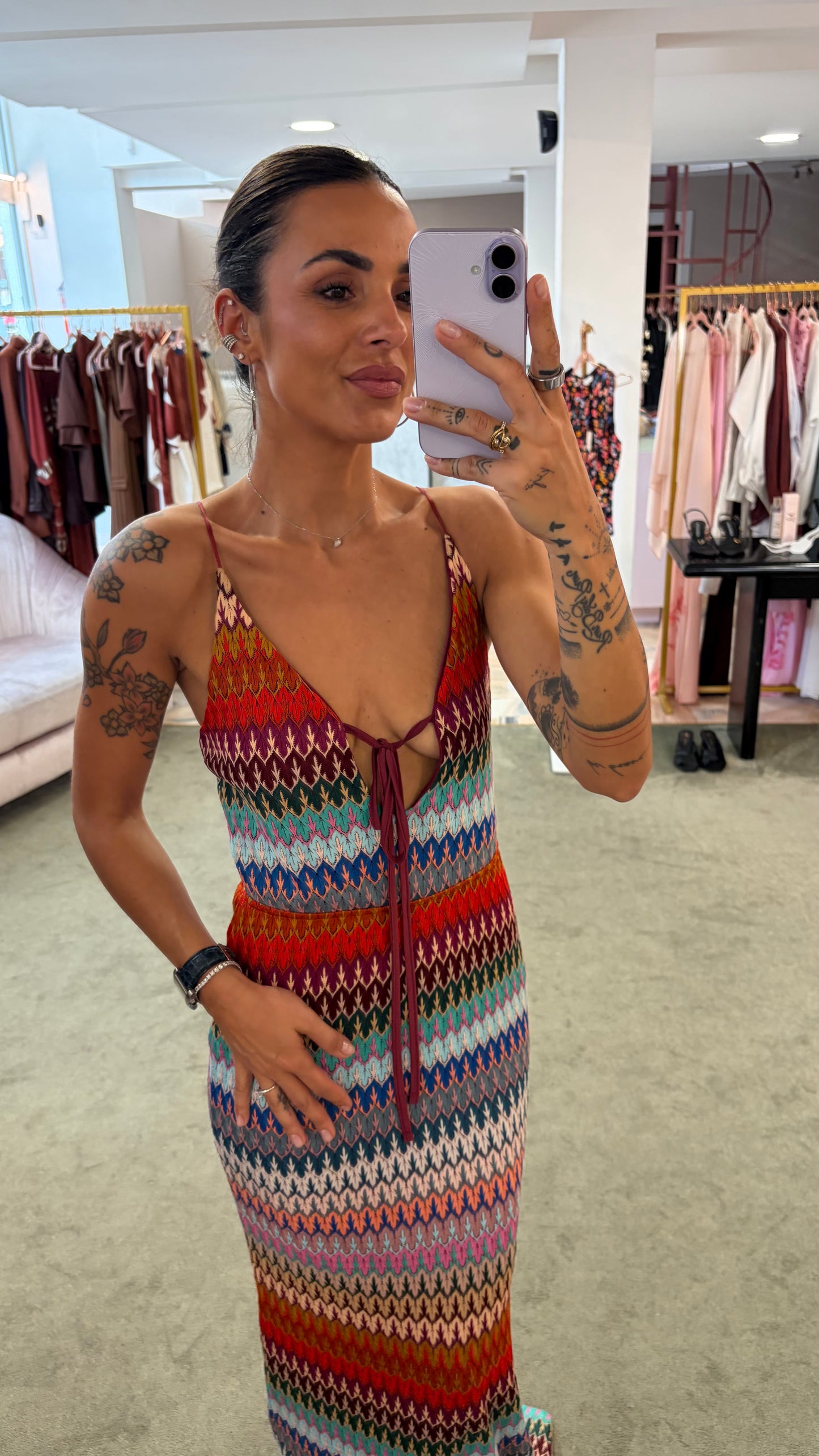 Abito lungo multicolor missoni vibes ks