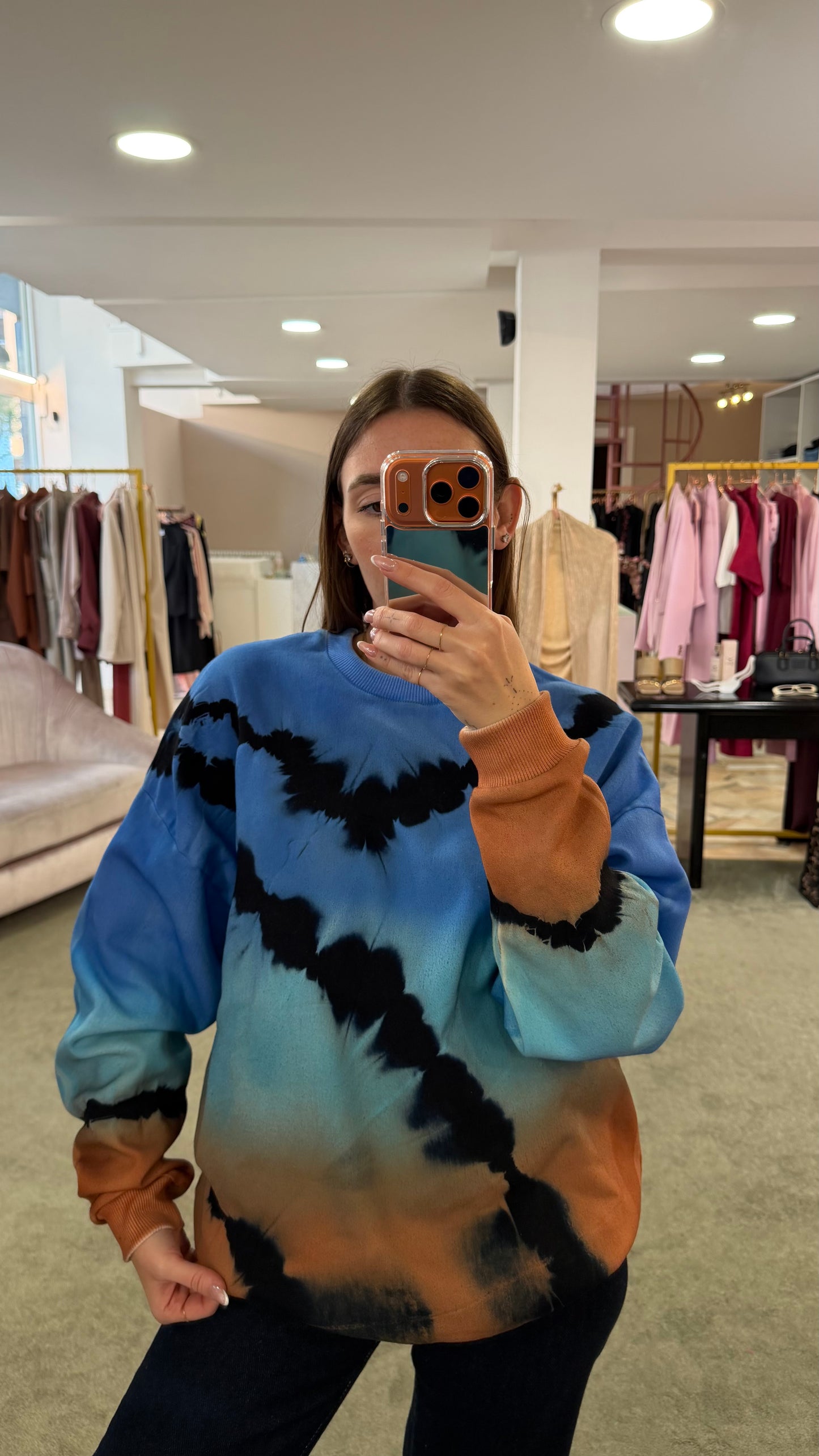 Felpa multicolor tie-dye girocollo Don't@Me