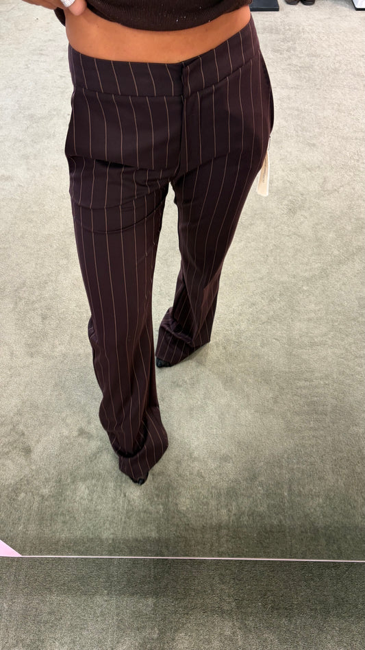 Pantaloni marroni gessati MAR DE MARGARITAS