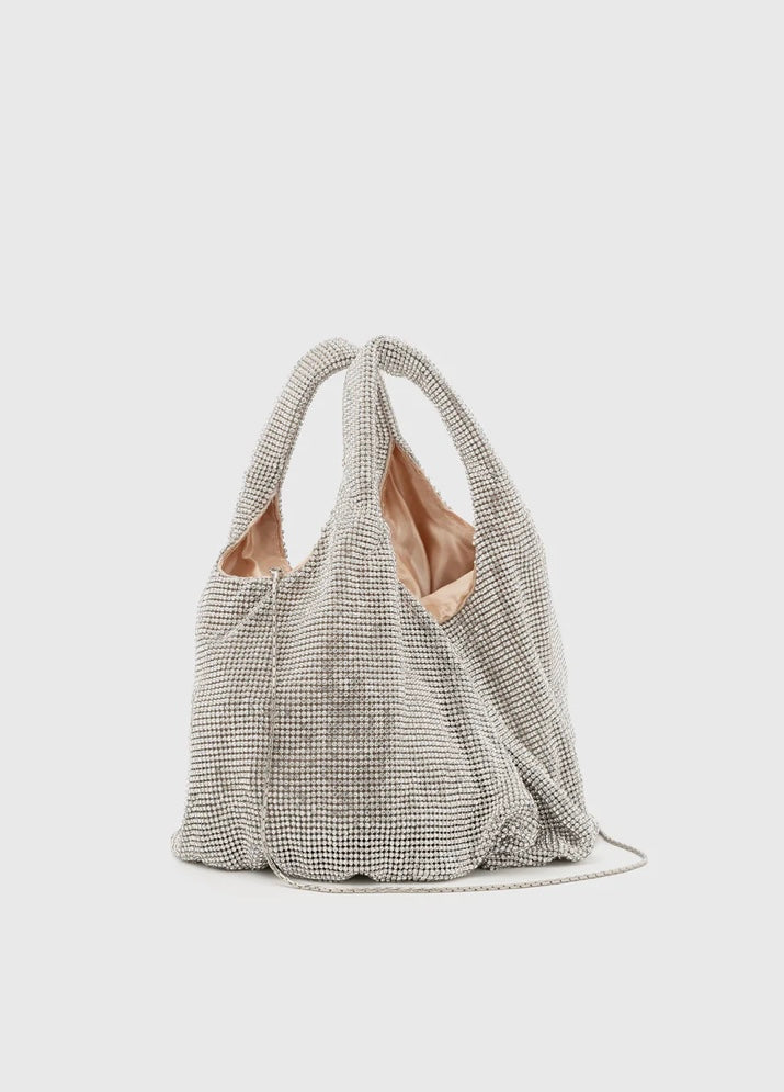 Borsa sydney argento con cristalli