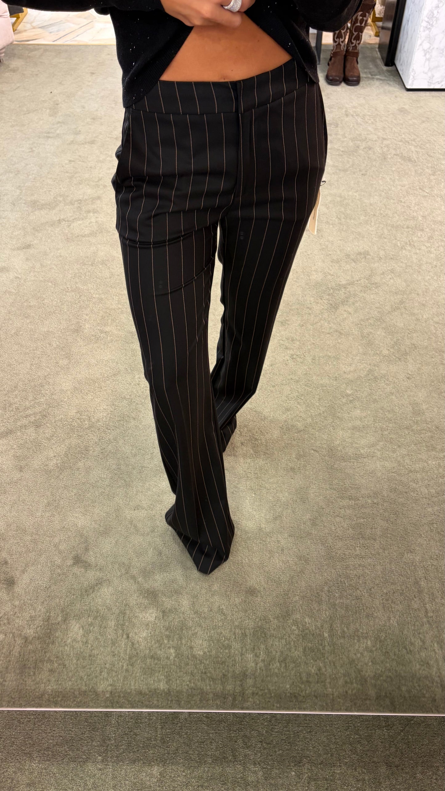 Pantaloni neri gessatI MAR DE MARGARITAS