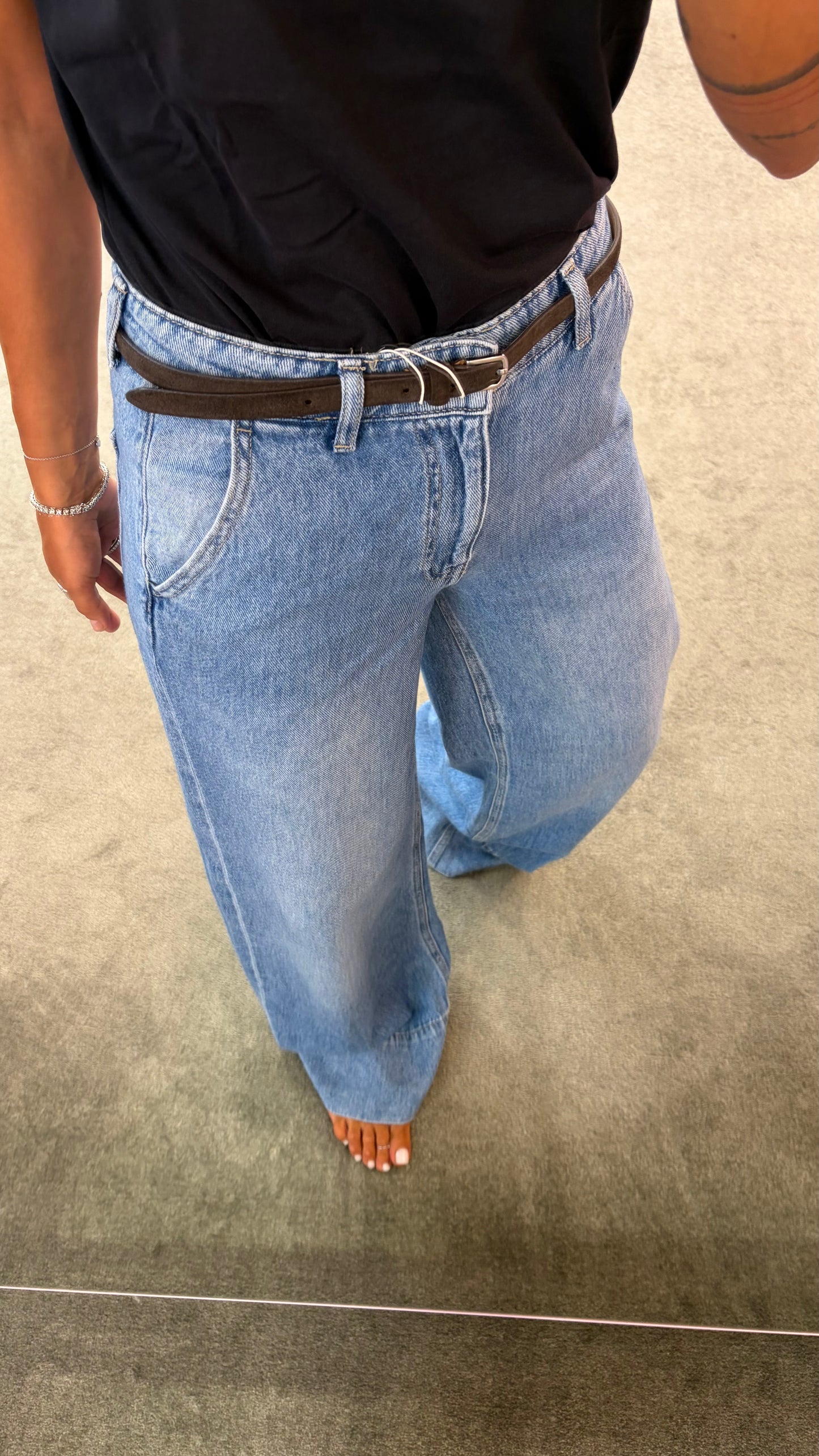 Jeans denim wide leg aw