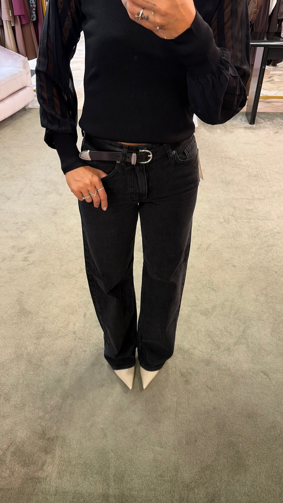 Jeans kori neri straight sl