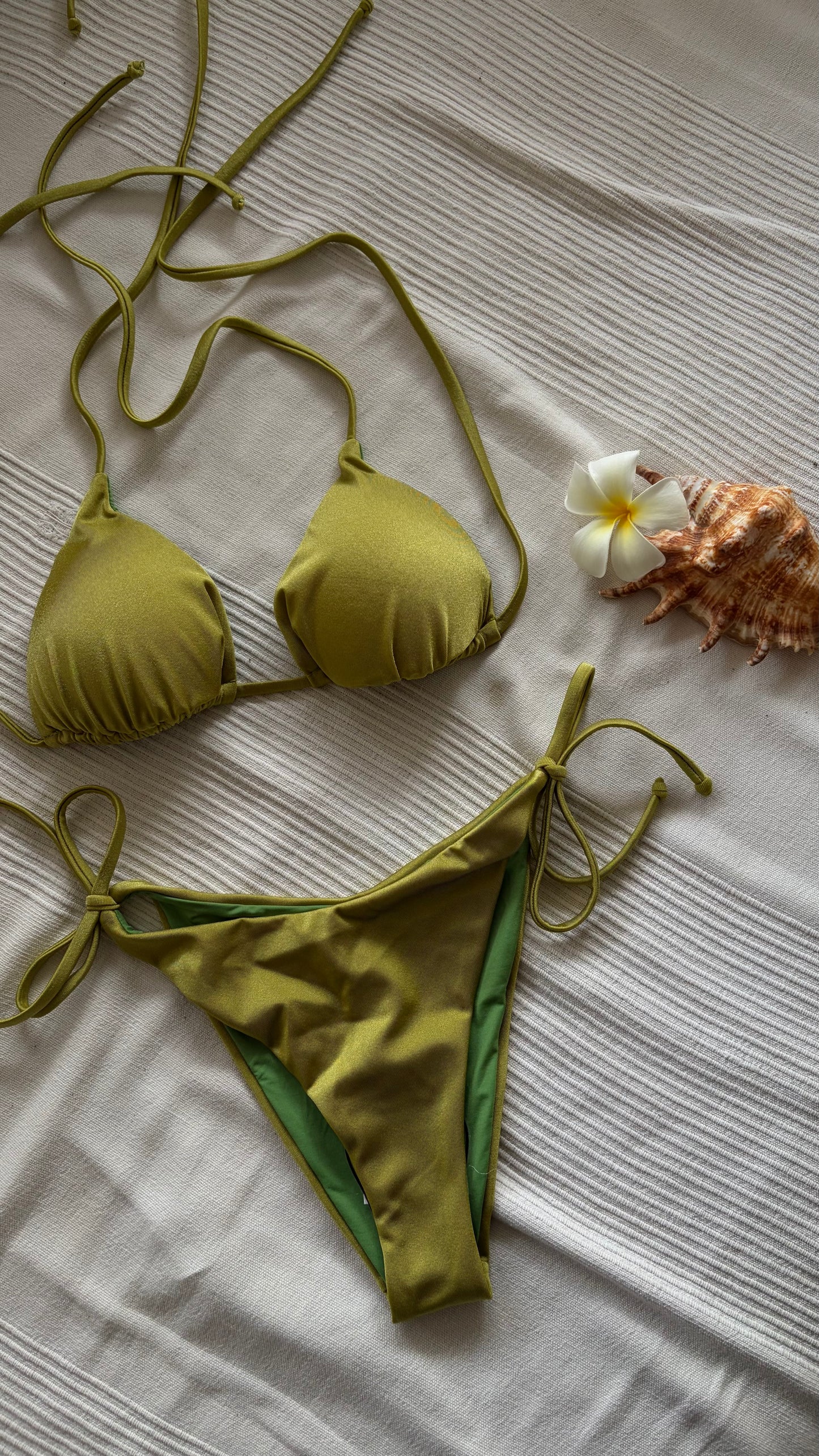 Bikini triangolo verde Matinée