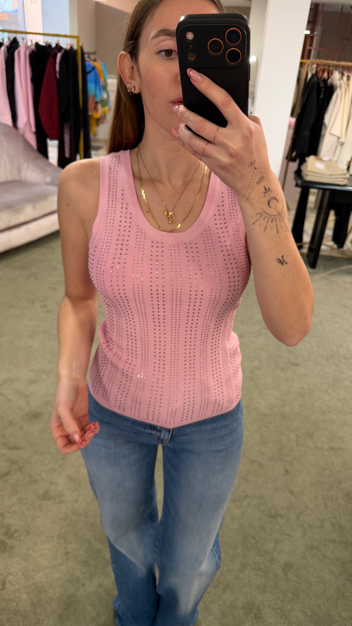 Canotta rosa crystal fr