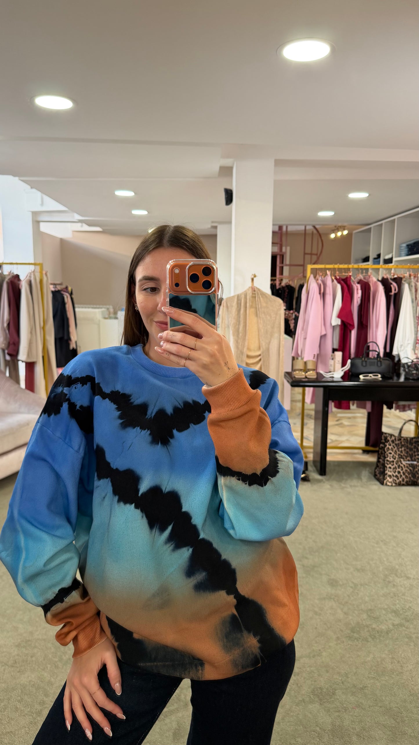 Felpa multicolor tie-dye girocollo Don't@Me
