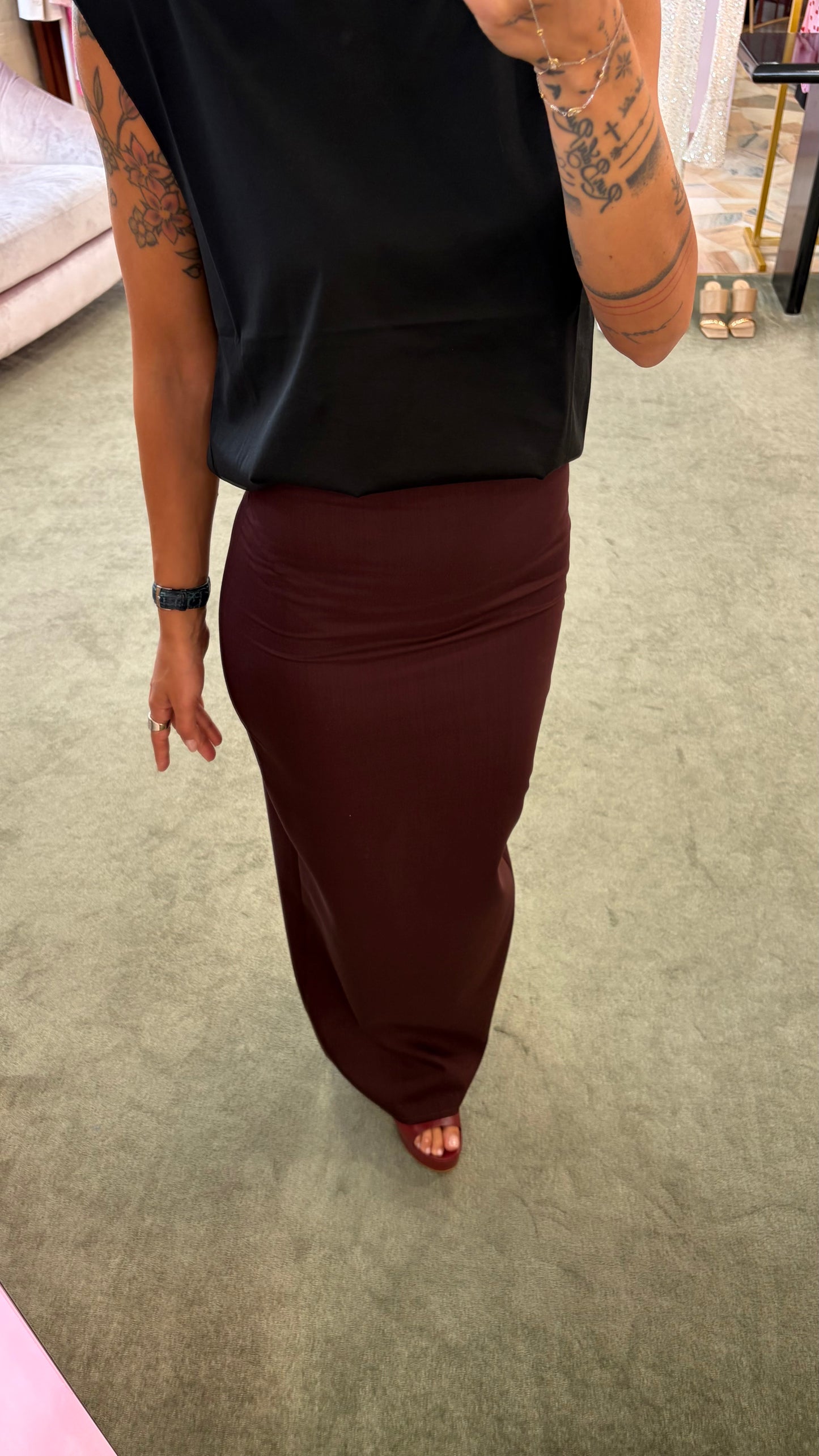 Canotta nera over taglio vivo Marsem