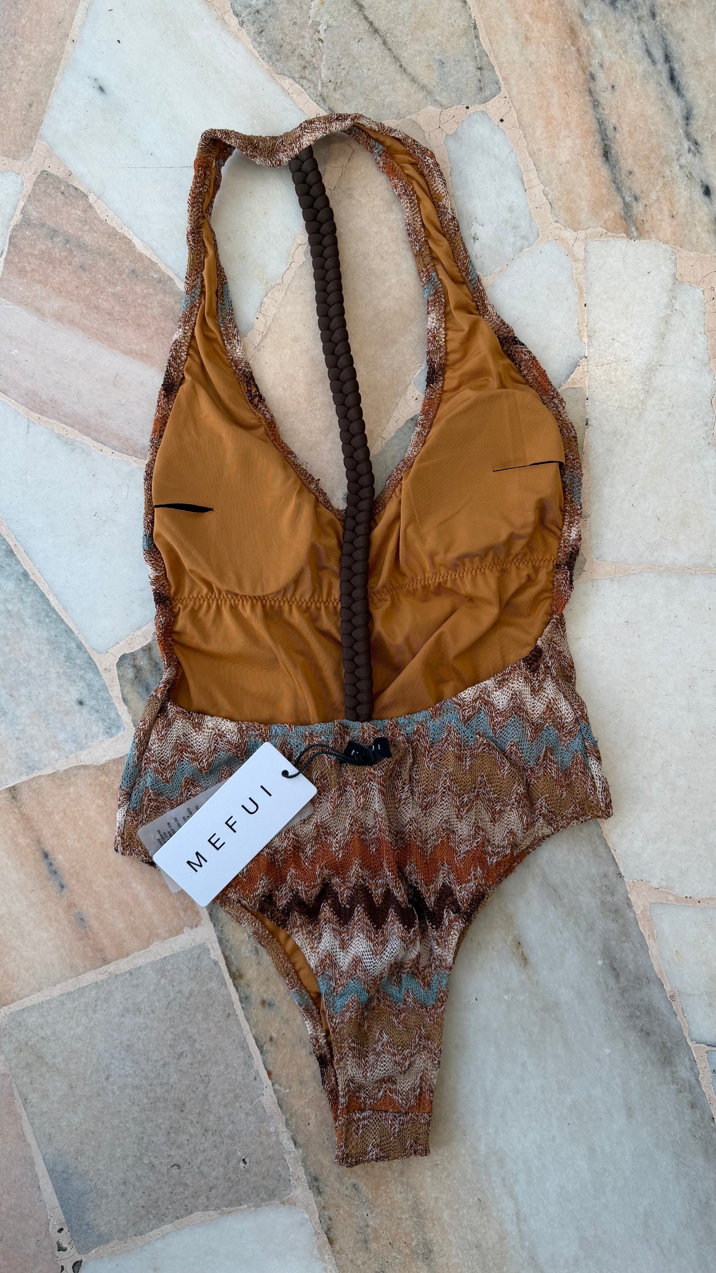 Costume intero simil missoni caramel Me Fui