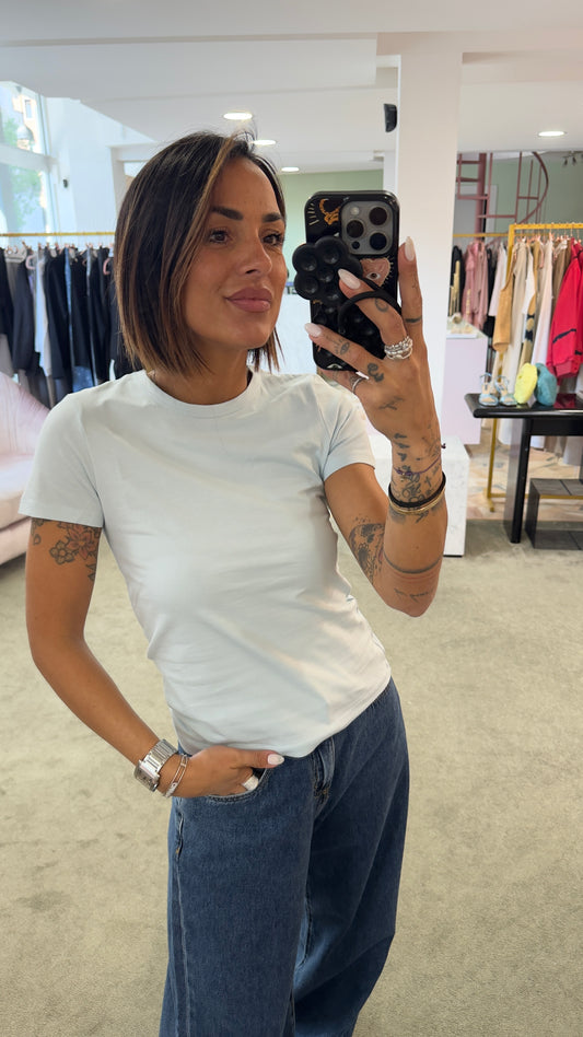 T-shirt gigi azzurro baby slim basica jx